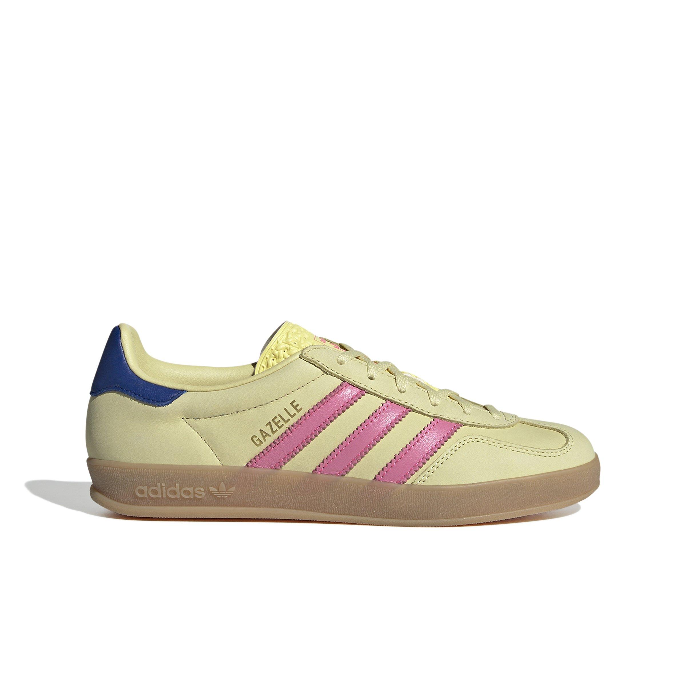 adidas Originals Gazelle "Powder Yellow/Lucid Pink/Team Royal Blue" Women's Shoe - YELLOW/PINK/ROYAL Thumbnail View 1