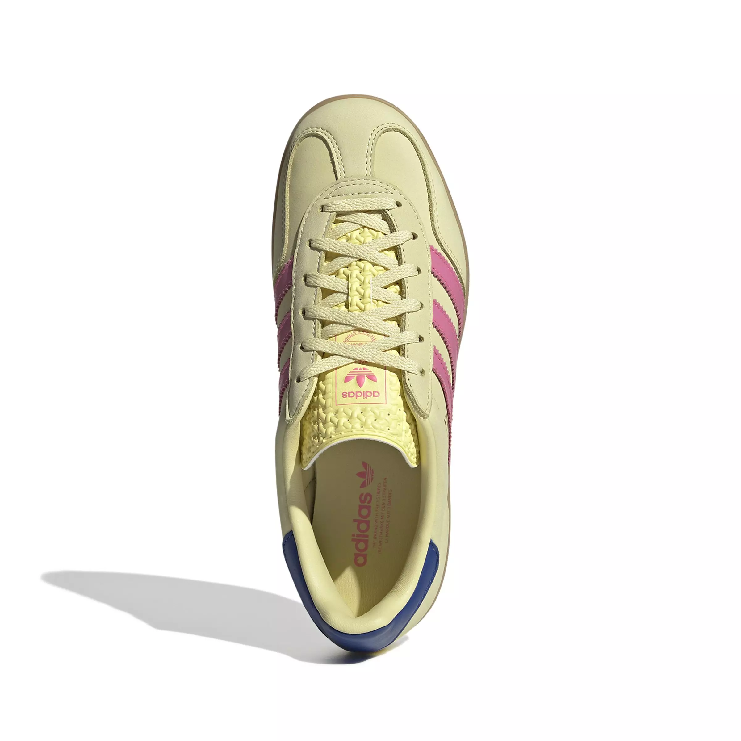 adidas Originals Gazelle "Powder Yellow/Lucid Pink/Team Royal Blue" Women's Shoe - YELLOW/PINK/ROYAL