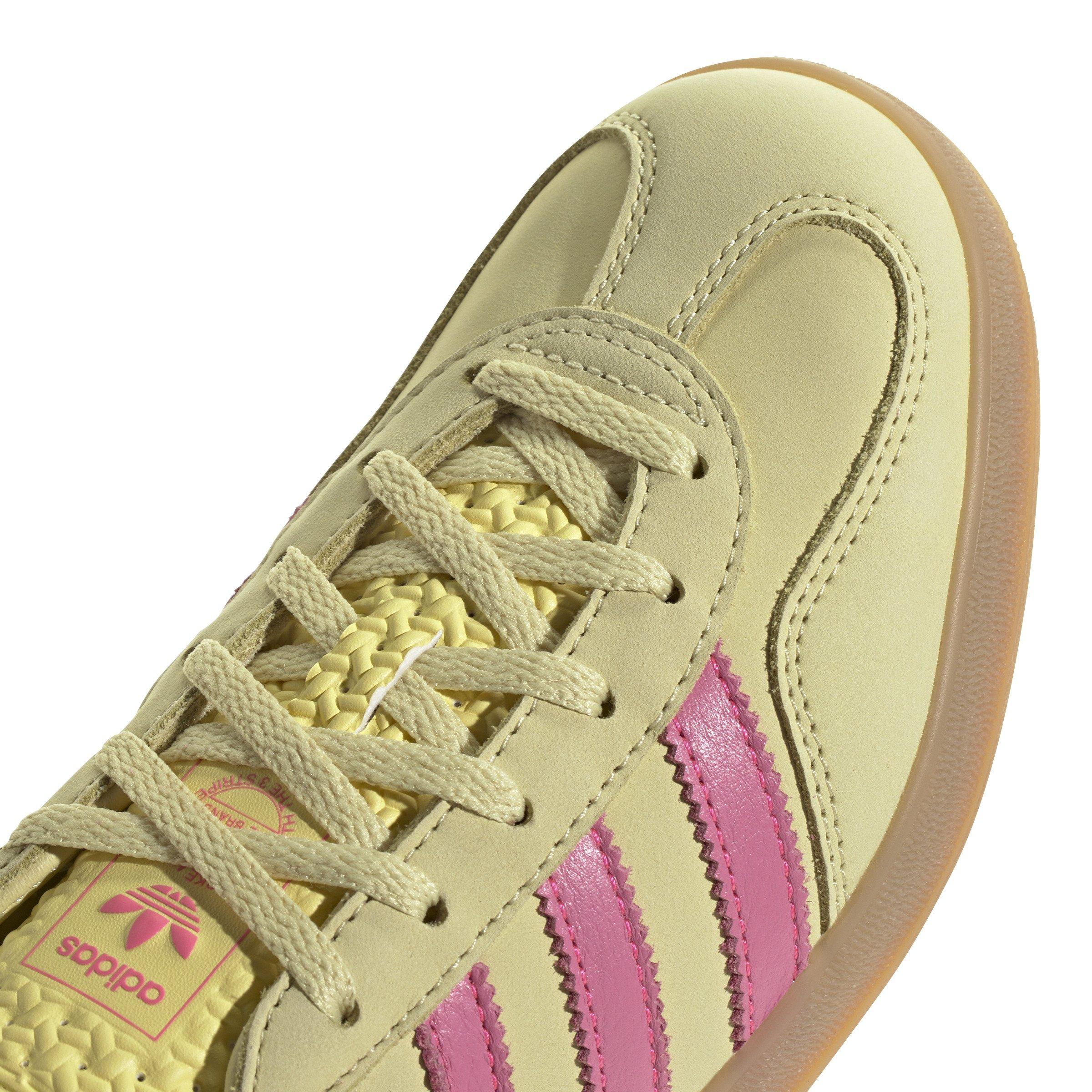 adidas Originals Gazelle "Powder Yellow/Lucid Pink/Team Royal Blue" Women's Shoe - YELLOW/PINK/ROYAL Thumbnail View 7