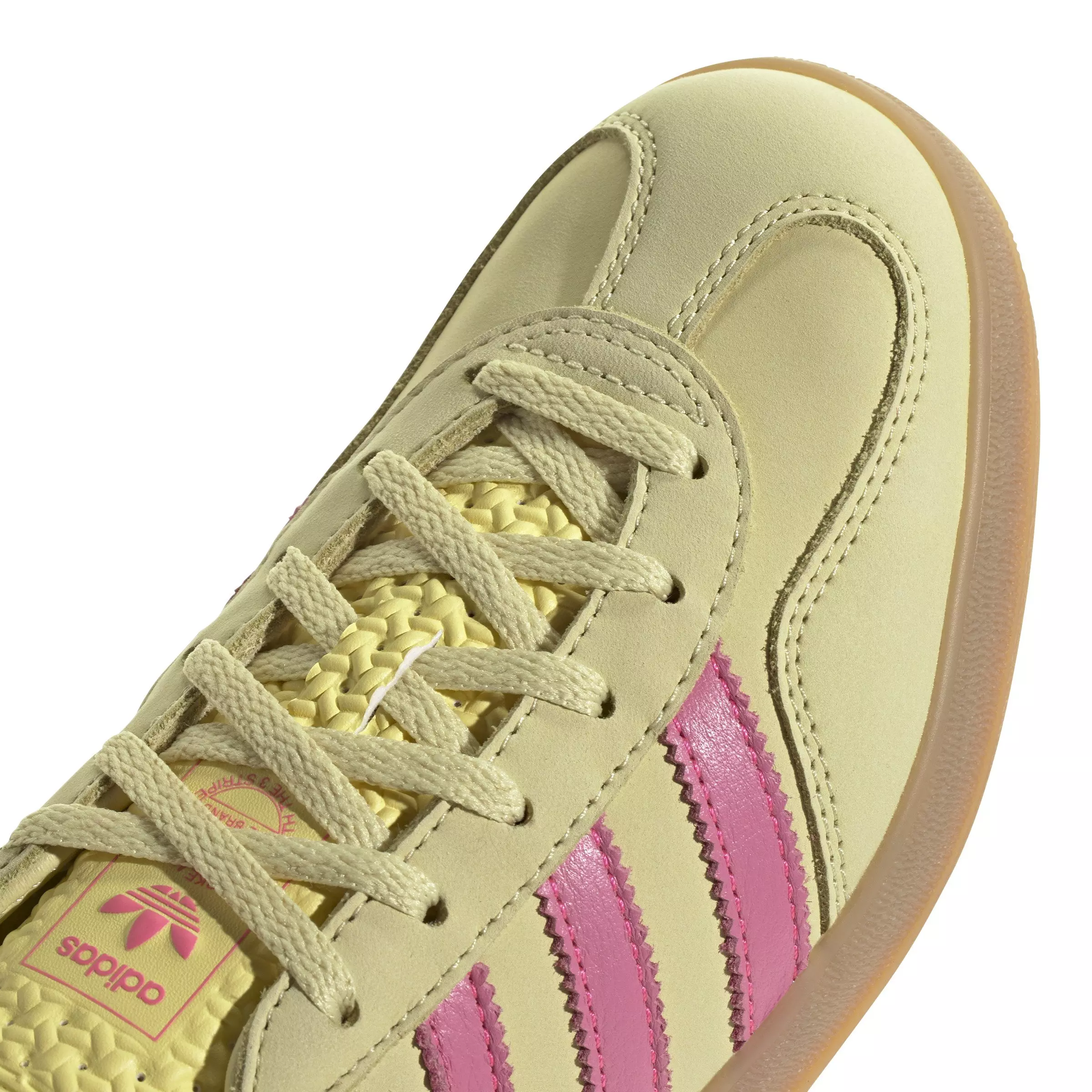 adidas Originals Gazelle "Powder Yellow/Lucid Pink/Team Royal Blue" Women's Shoe - YELLOW/PINK/ROYAL