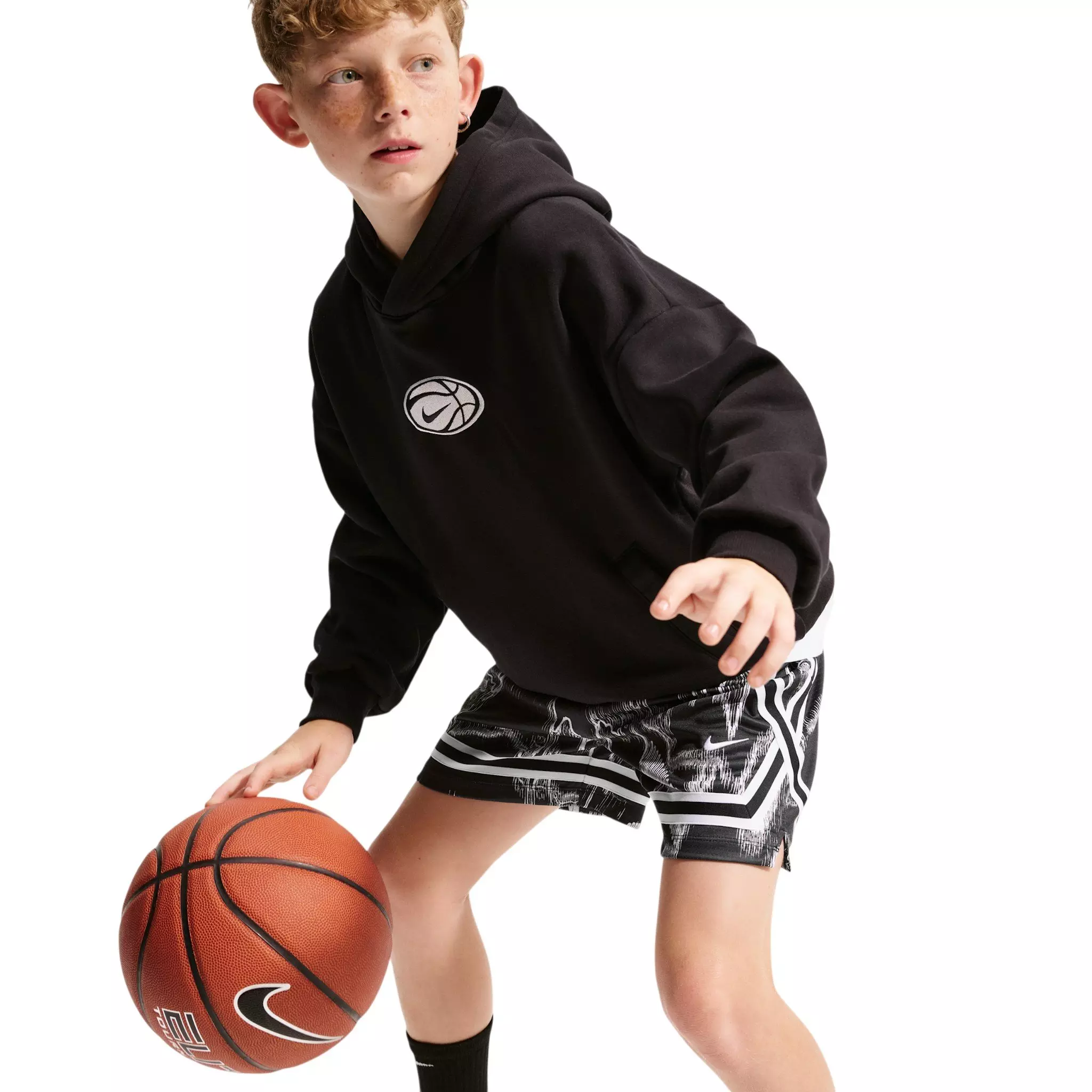 Nike Big Kids' Crossover Dri-FIT Basketball Shorts - Black - BLACK