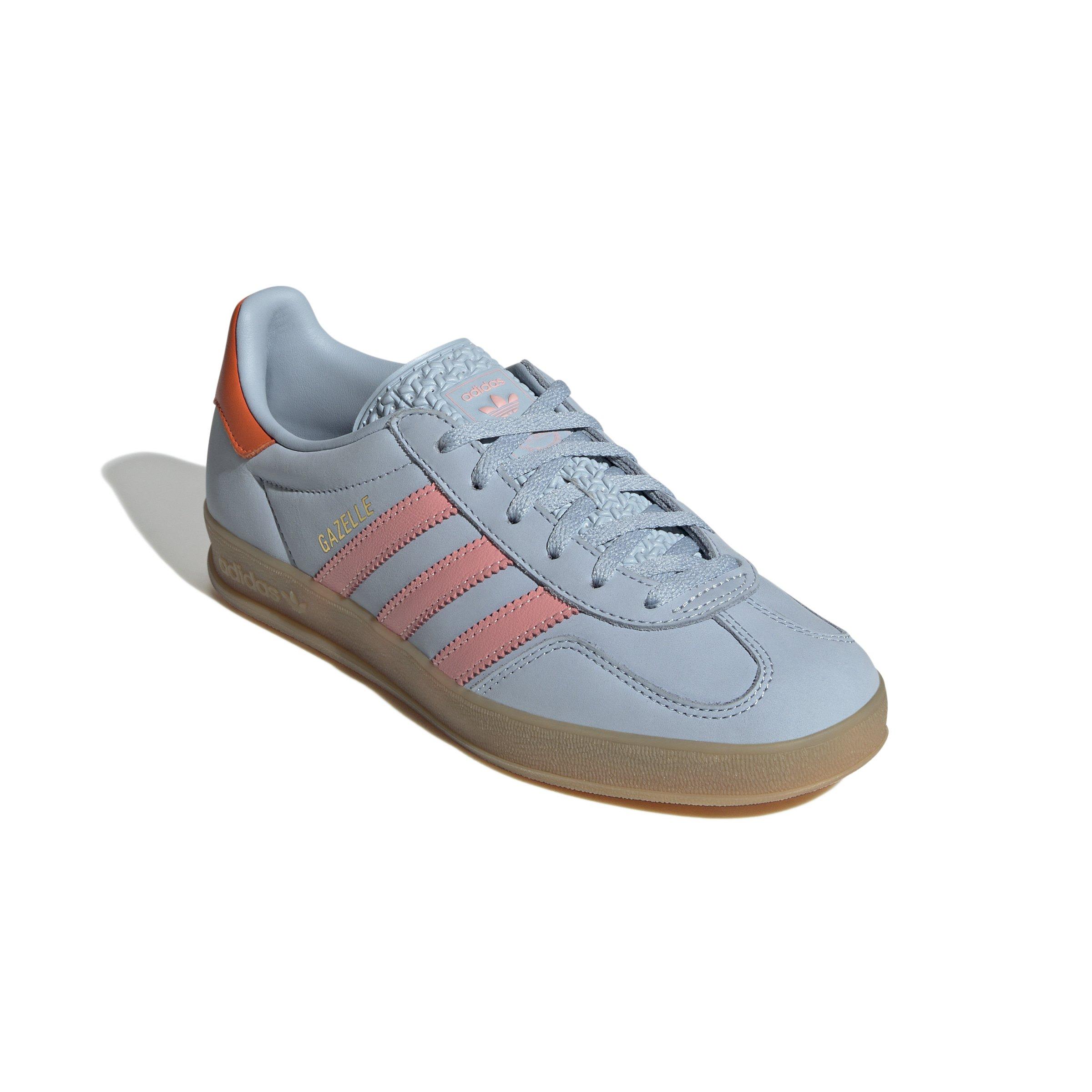 adidas Originals Gazelle "Wonder Blue/Solar Orange/Gum 3" Women's Shoe - BLUE/ORANGE/GUM Thumbnail View 3