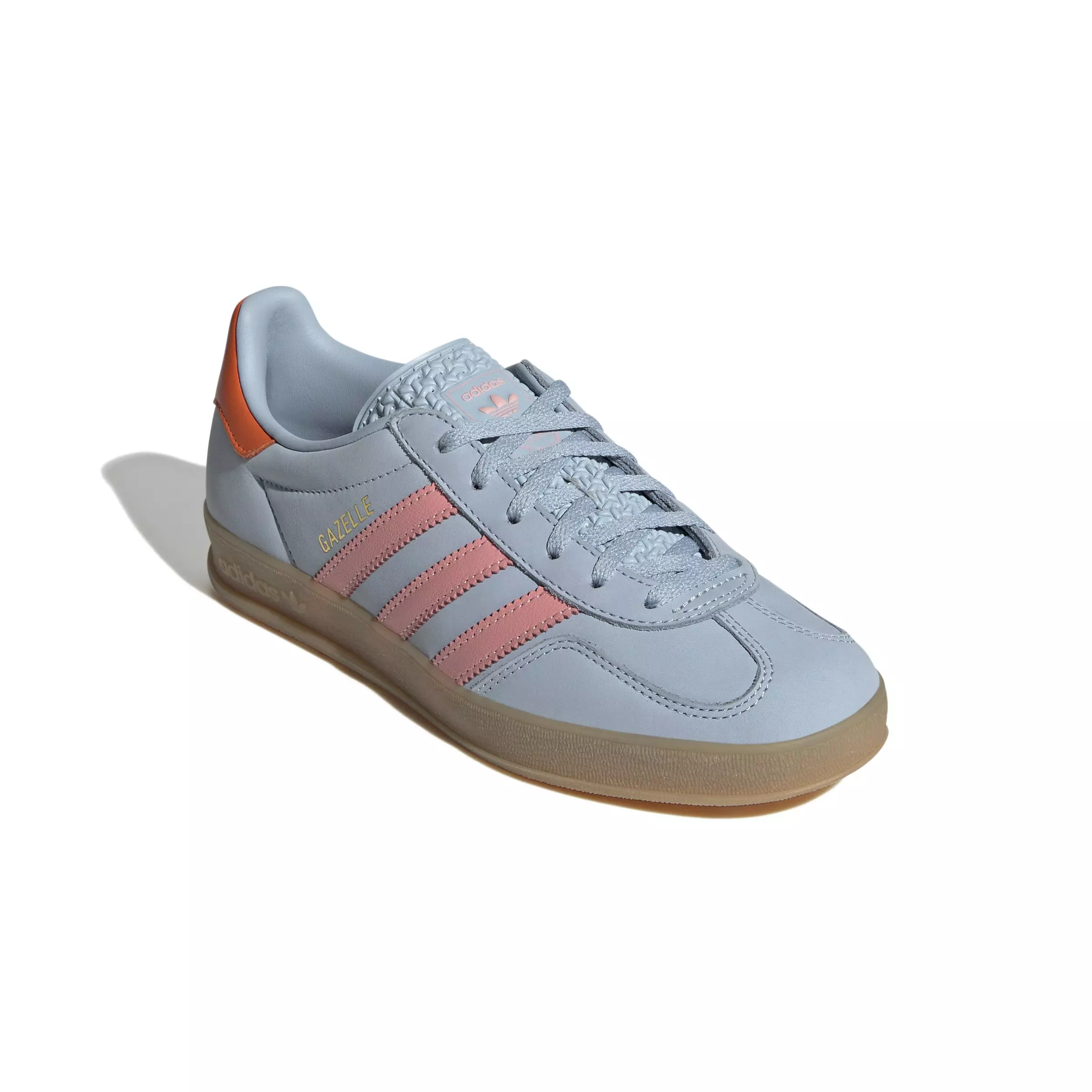 adidas Originals Gazelle "Wonder Blue/Solar Orange/Gum 3" Women's Shoe - BLUE/ORANGE/GUM