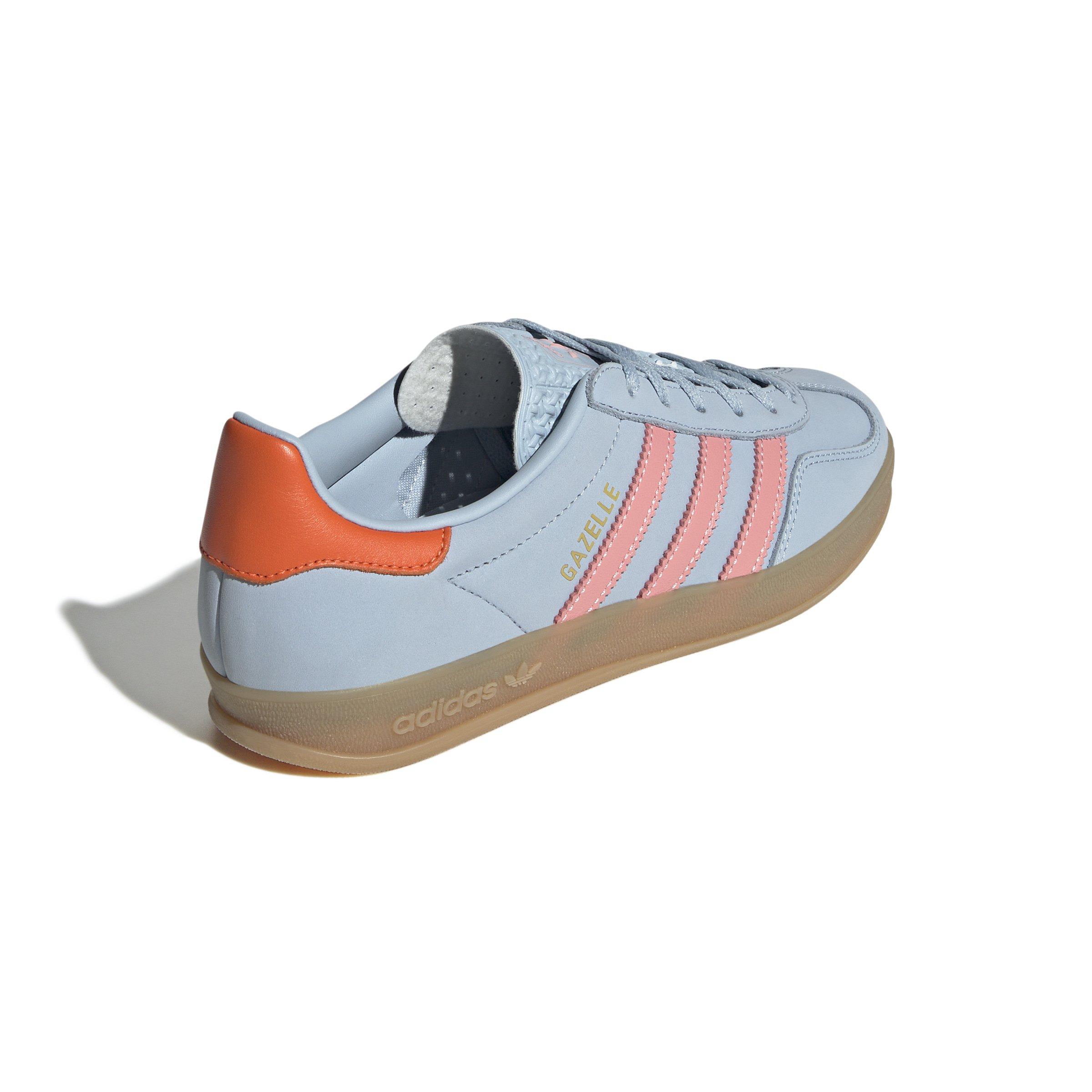 adidas Originals Gazelle "Wonder Blue/Solar Orange/Gum 3" Women's Shoe - BLUE/ORANGE/GUM Thumbnail View 4