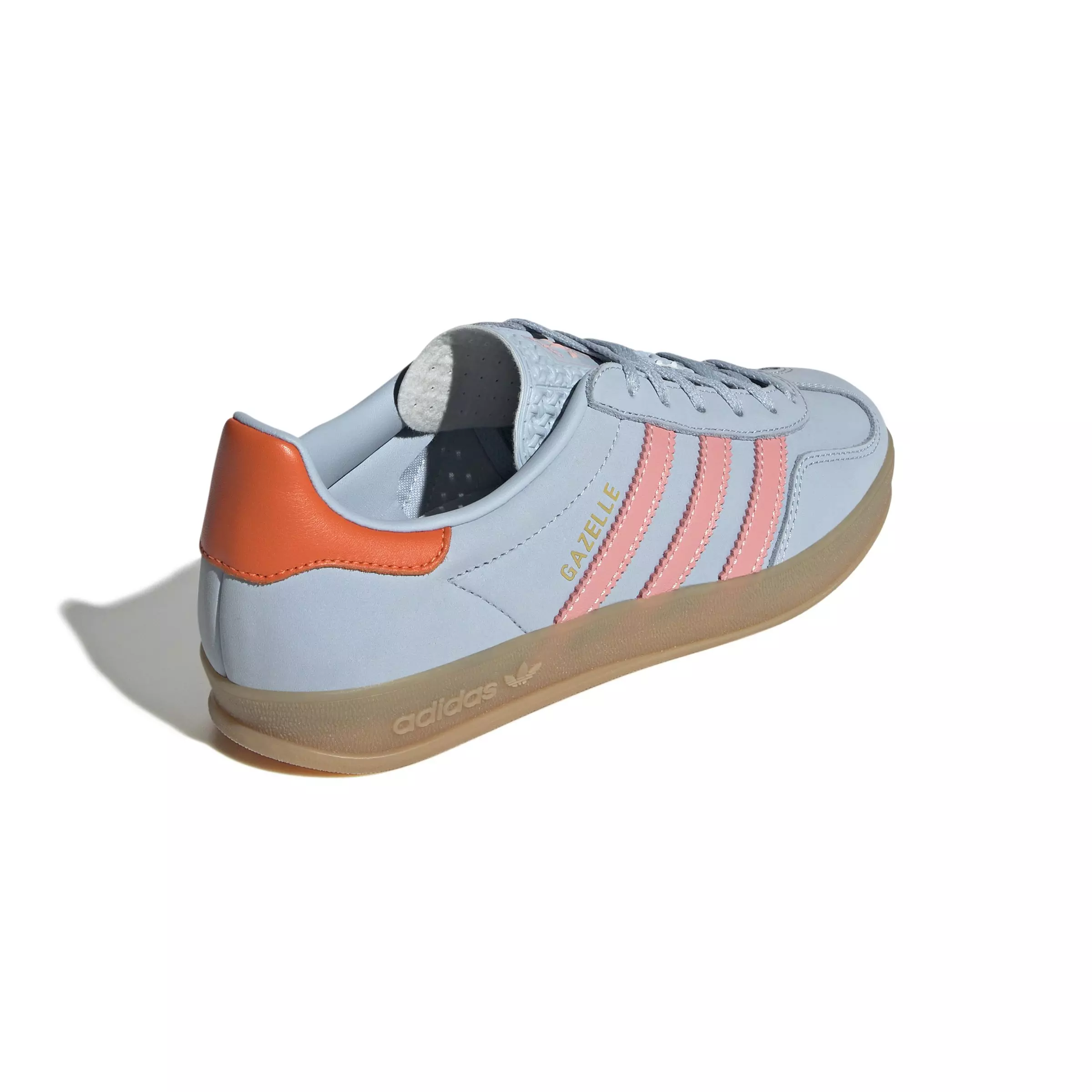 adidas Originals Gazelle "Wonder Blue/Solar Orange/Gum 3" Women's Shoe - BLUE/ORANGE/GUM