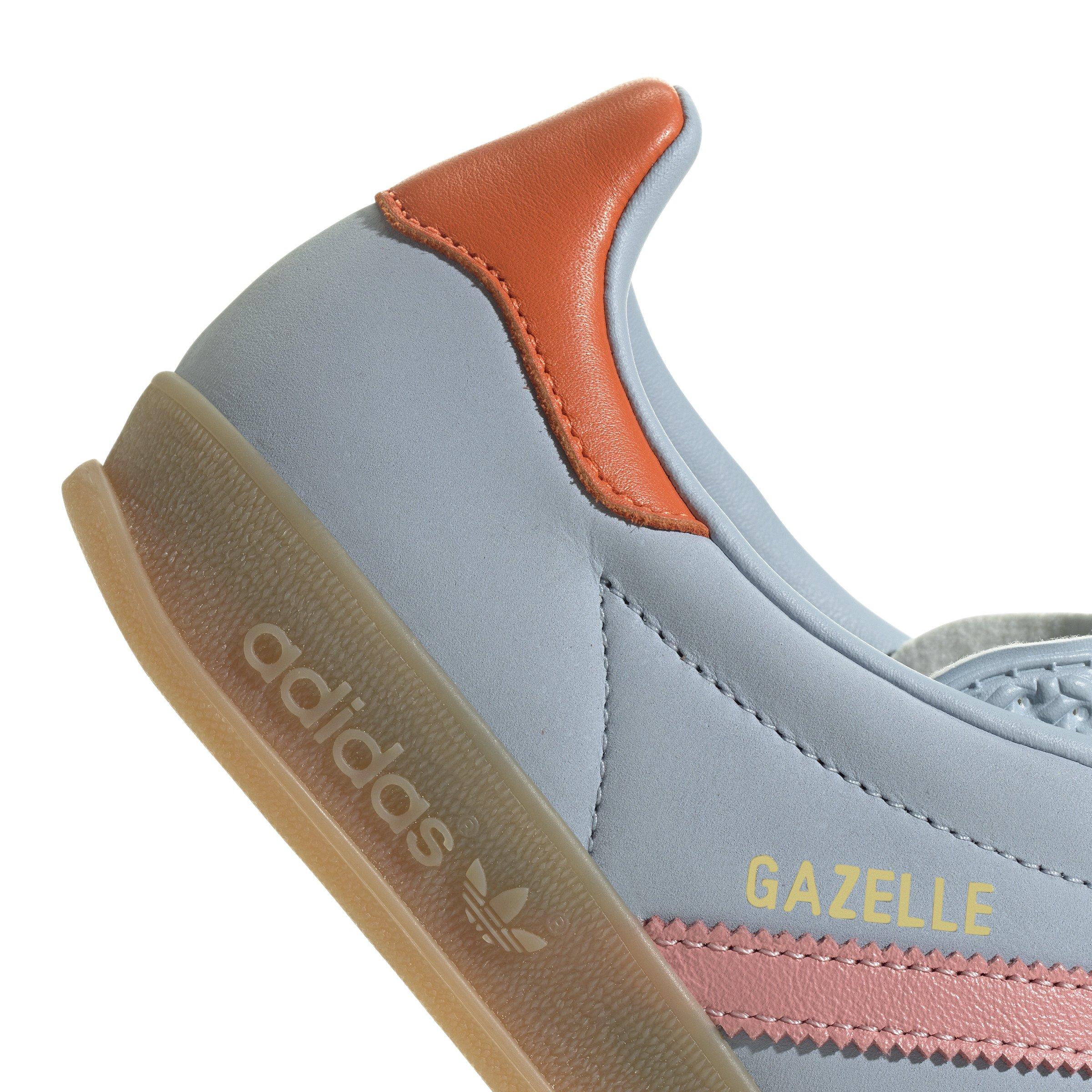 adidas Originals Gazelle "Wonder Blue/Solar Orange/Gum 3" Women's Shoe - BLUE/ORANGE/GUM Thumbnail View 8