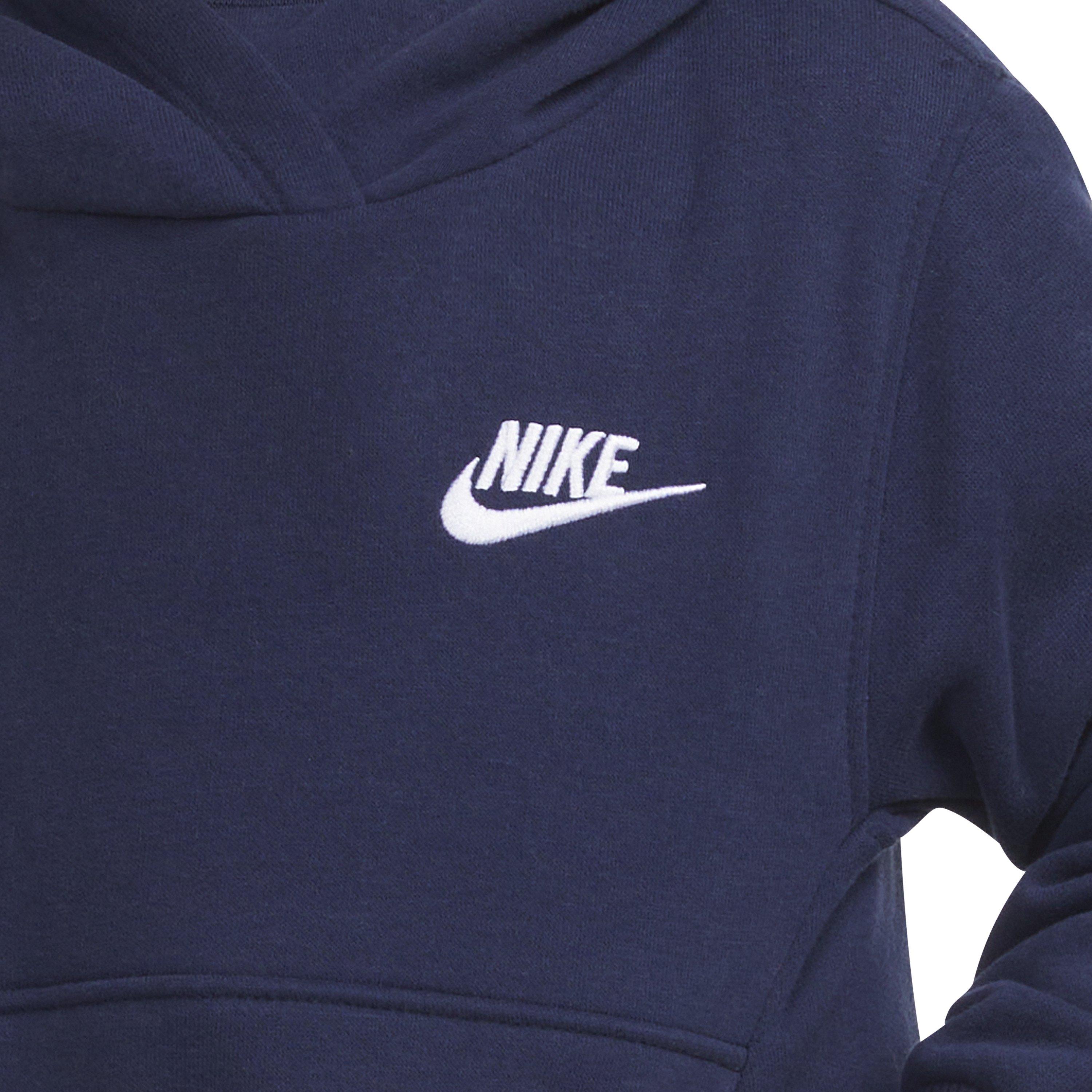 Nike Toddler Sportswear Club Fleece Pullover Hoodie - Navy - NAVY Thumbnail View 3