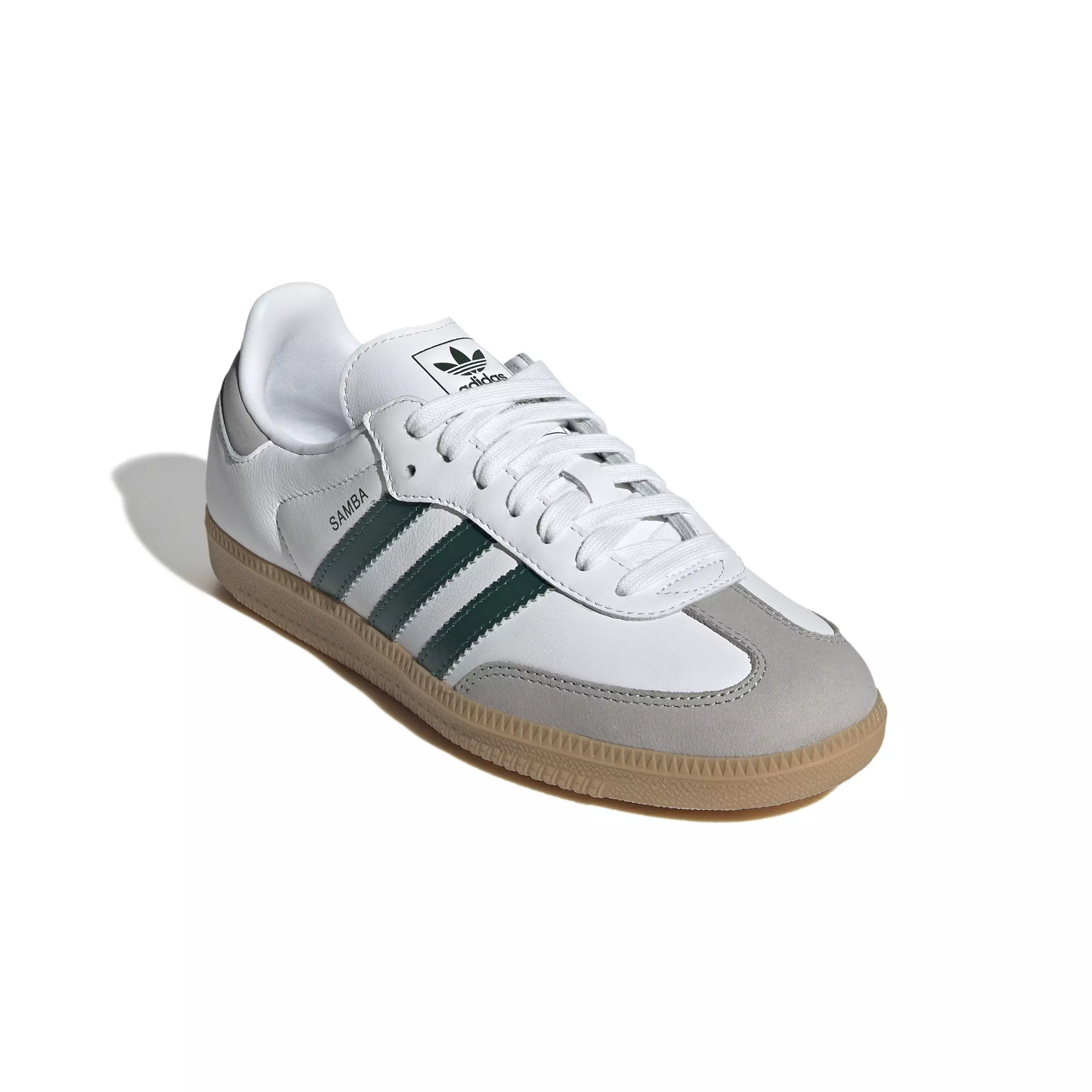 adidas Originals Samba OG "Ftwr White/Collegiate Green/Grey Two" Women's Shoe - WHITE/GREEN/GREY