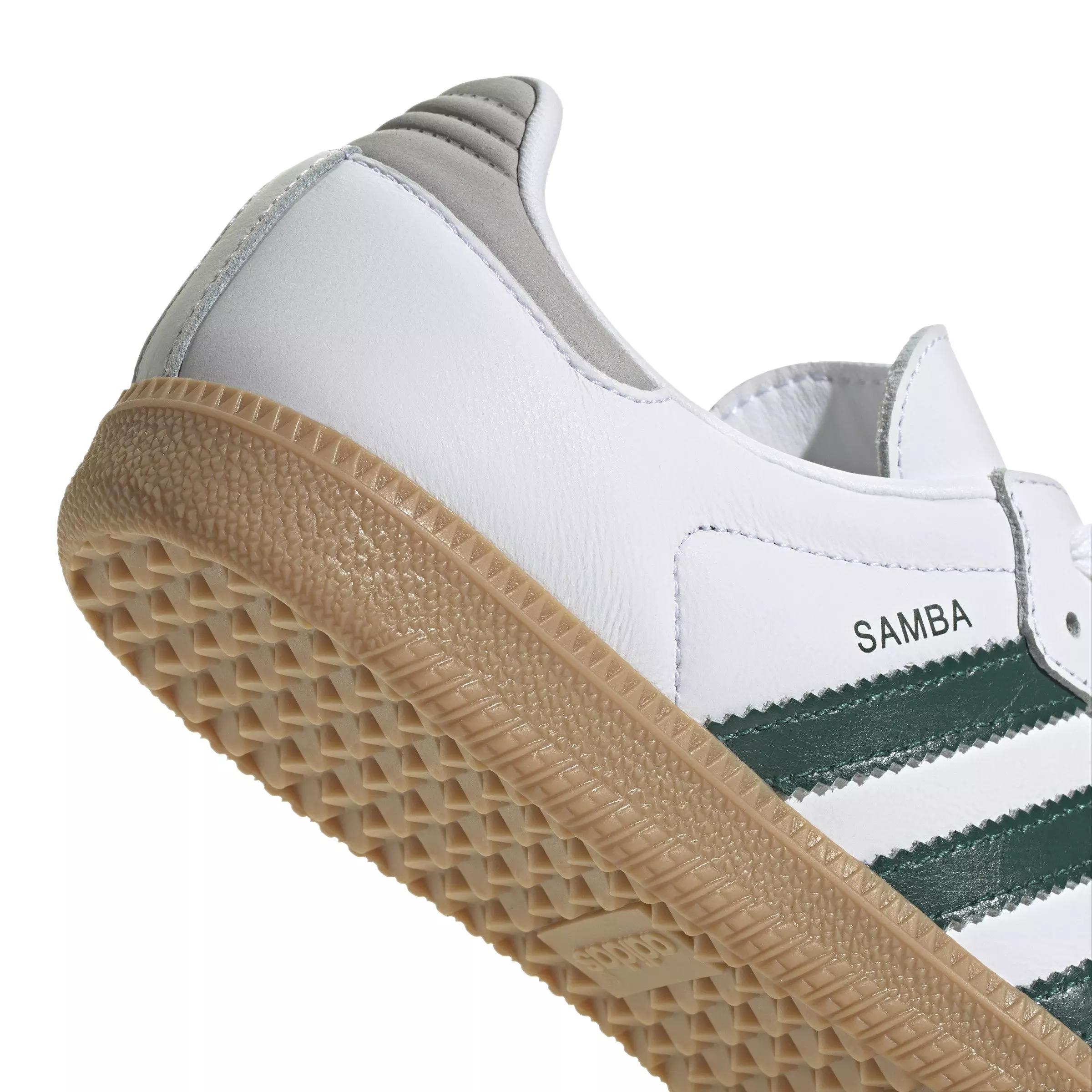adidas Originals Samba OG "Ftwr White/Collegiate Green/Grey Two" Women's Shoe - WHITE/GREEN/GREY