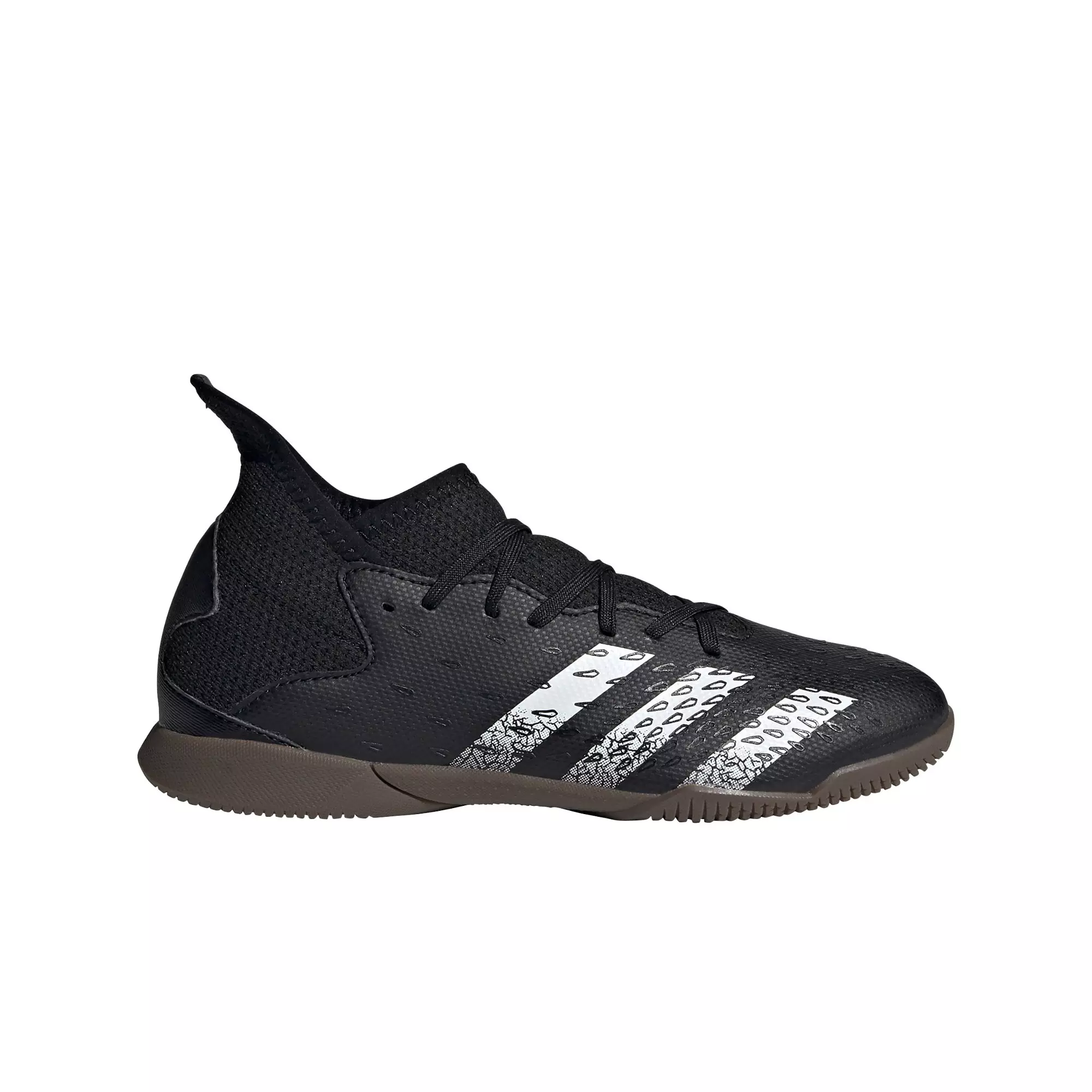 adidas Predator Freak.3 Indoor J "Black/White" Preschool Kids' Soccer Cleat - BLACK/GUM