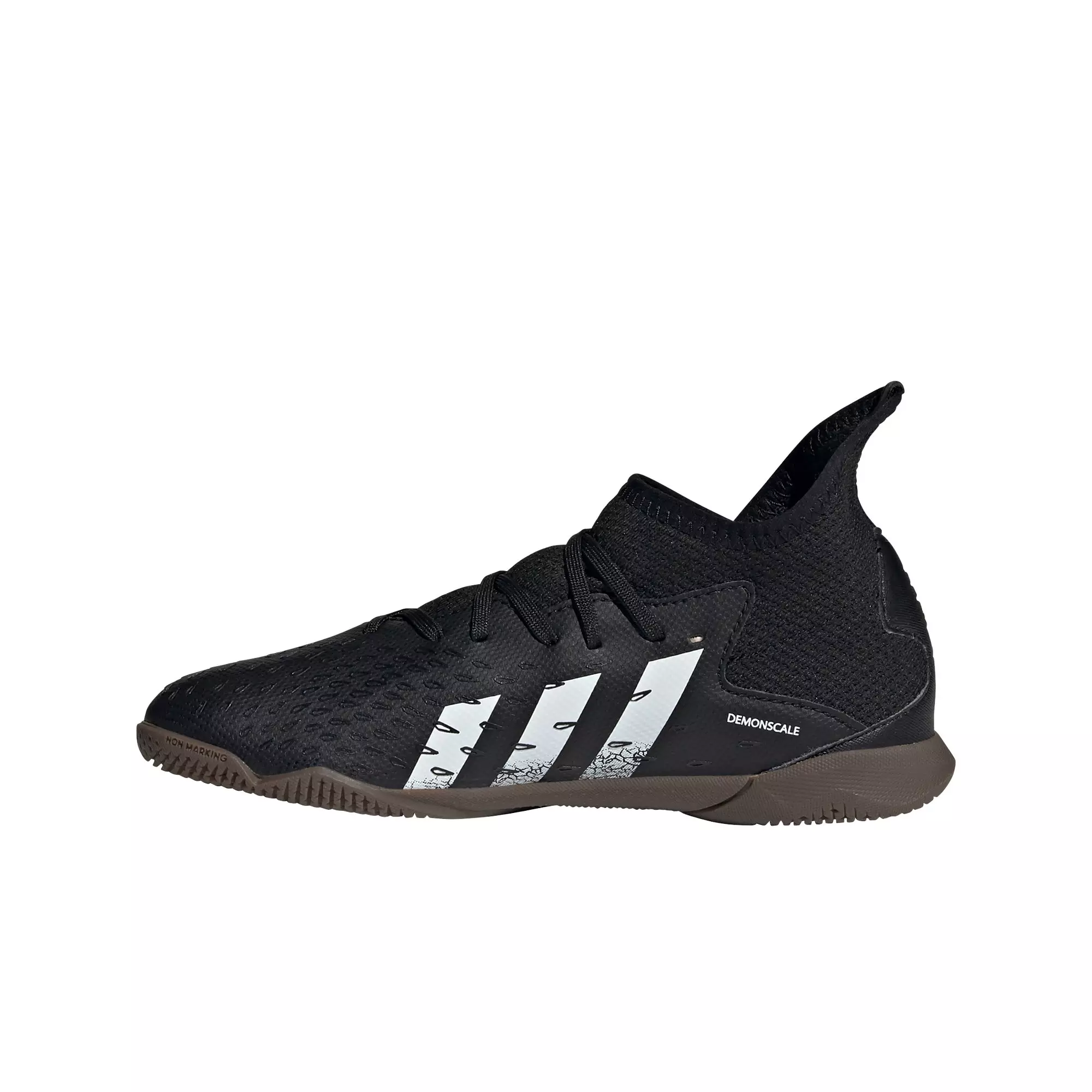 adidas Predator Freak.3 Indoor J "Black/White" Preschool Kids' Soccer Cleat - BLACK/GUM