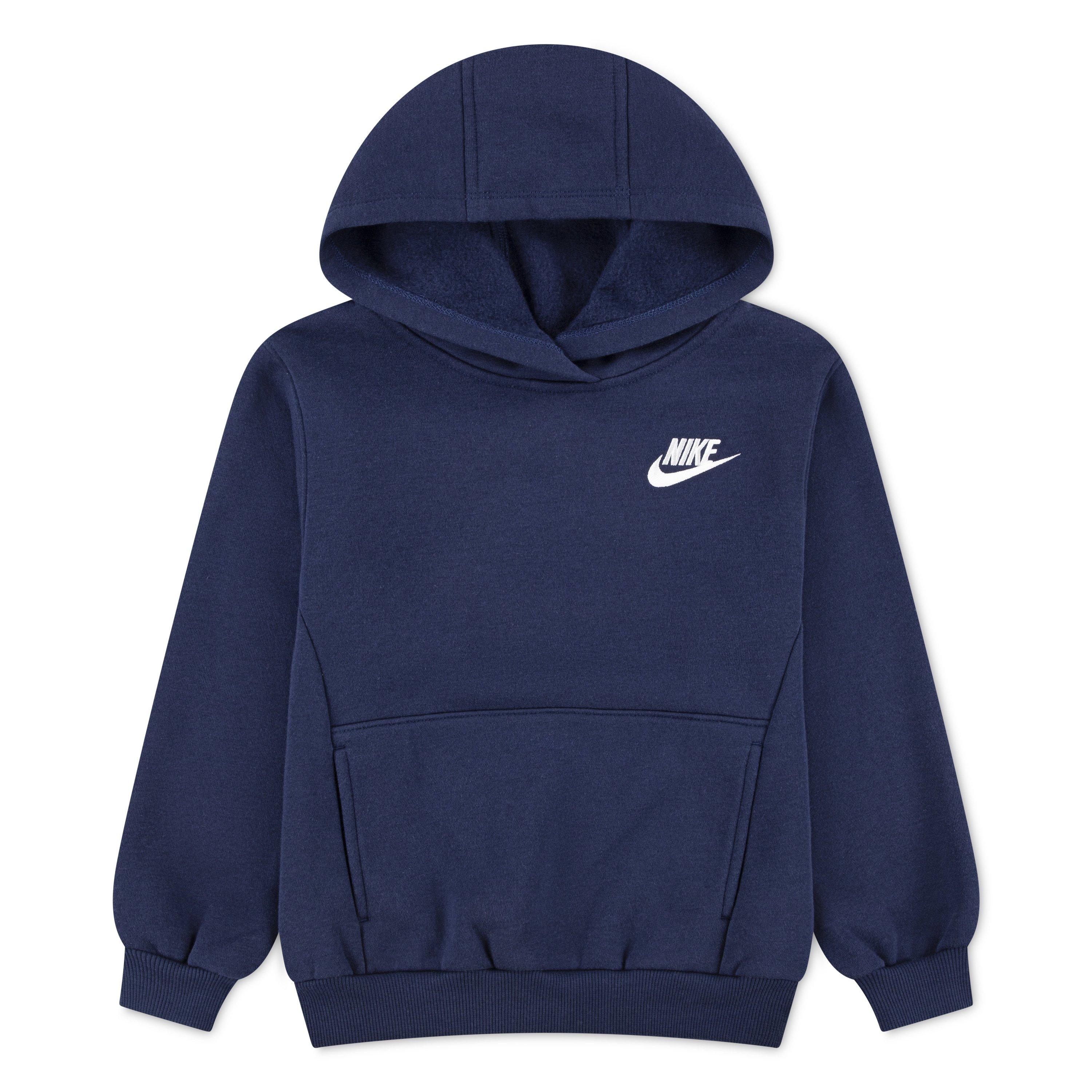 Nike Little Kids' Sportswear Club Fleece Pullover Hoodie - Navy - NAVY Thumbnail View 4