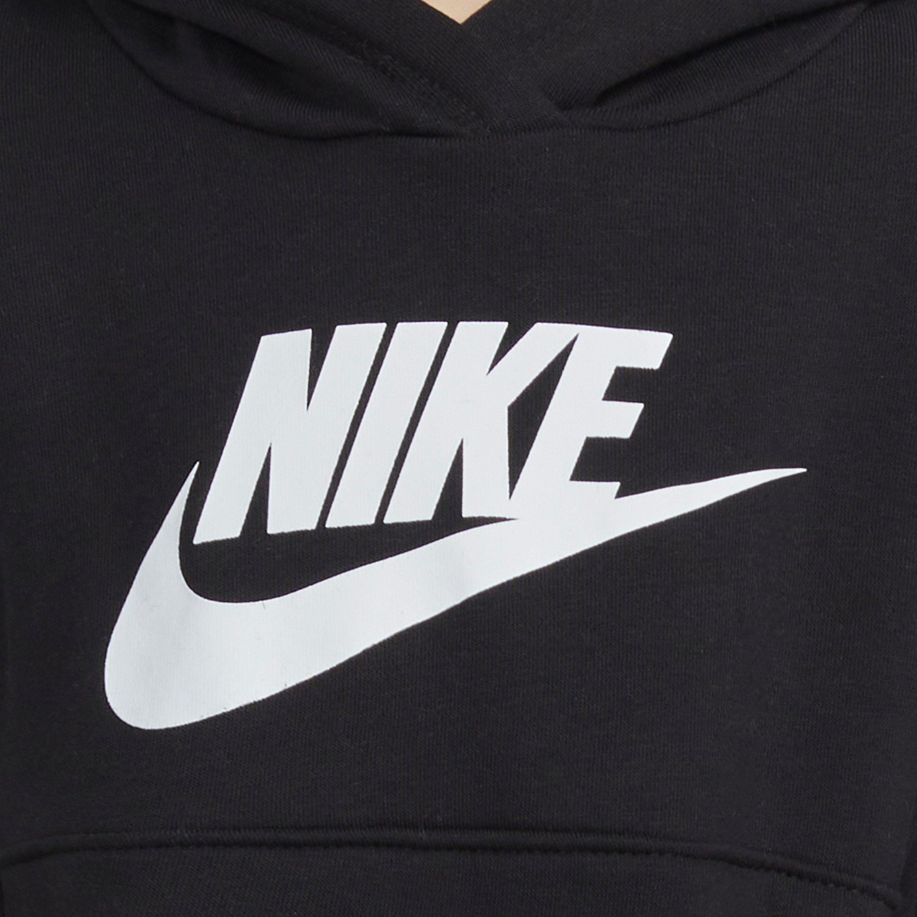 Nike Toddler Sportswear Club Fleece HBR Hoodie -Black - BLACK Thumbnail View 3