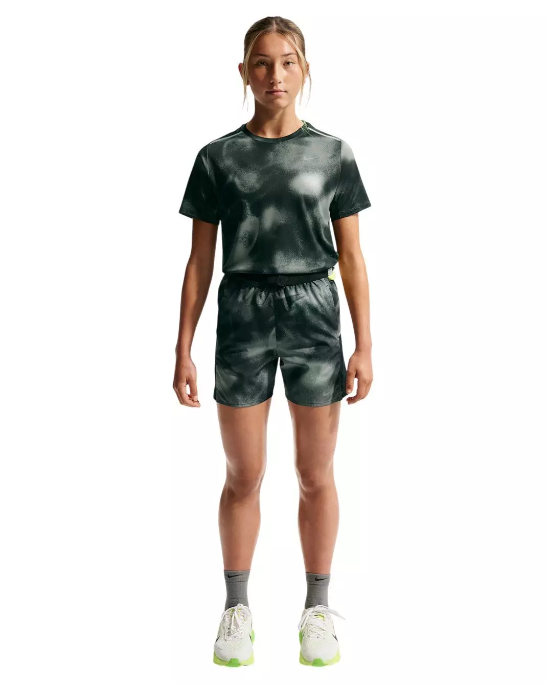 Nike Big Kids' Miler Dri-FIT Short Sleeve Running Top - Black - BLACK