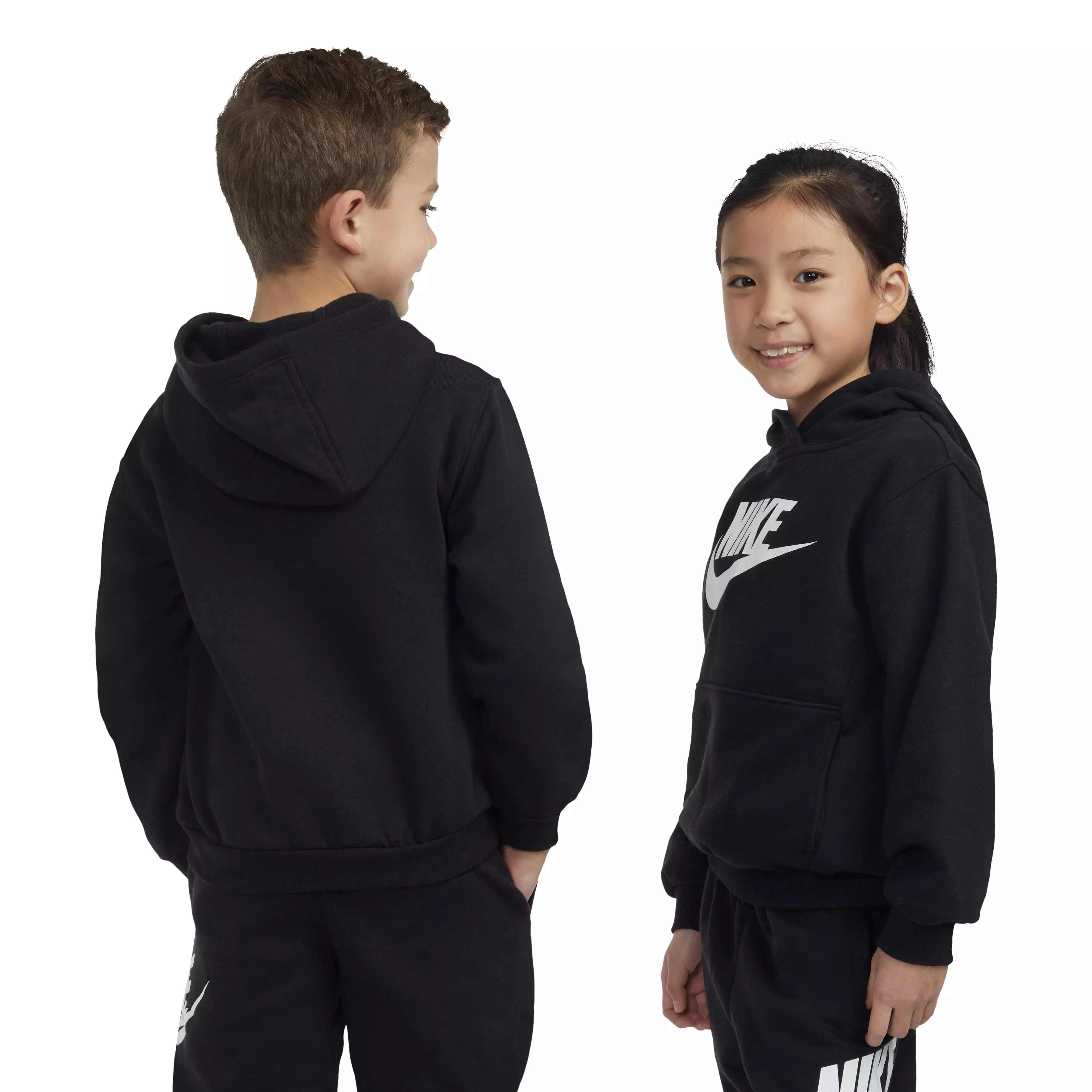 Nike Little Kids' Sportswear Club Fleece HBR Hoodie - Black - BLACK