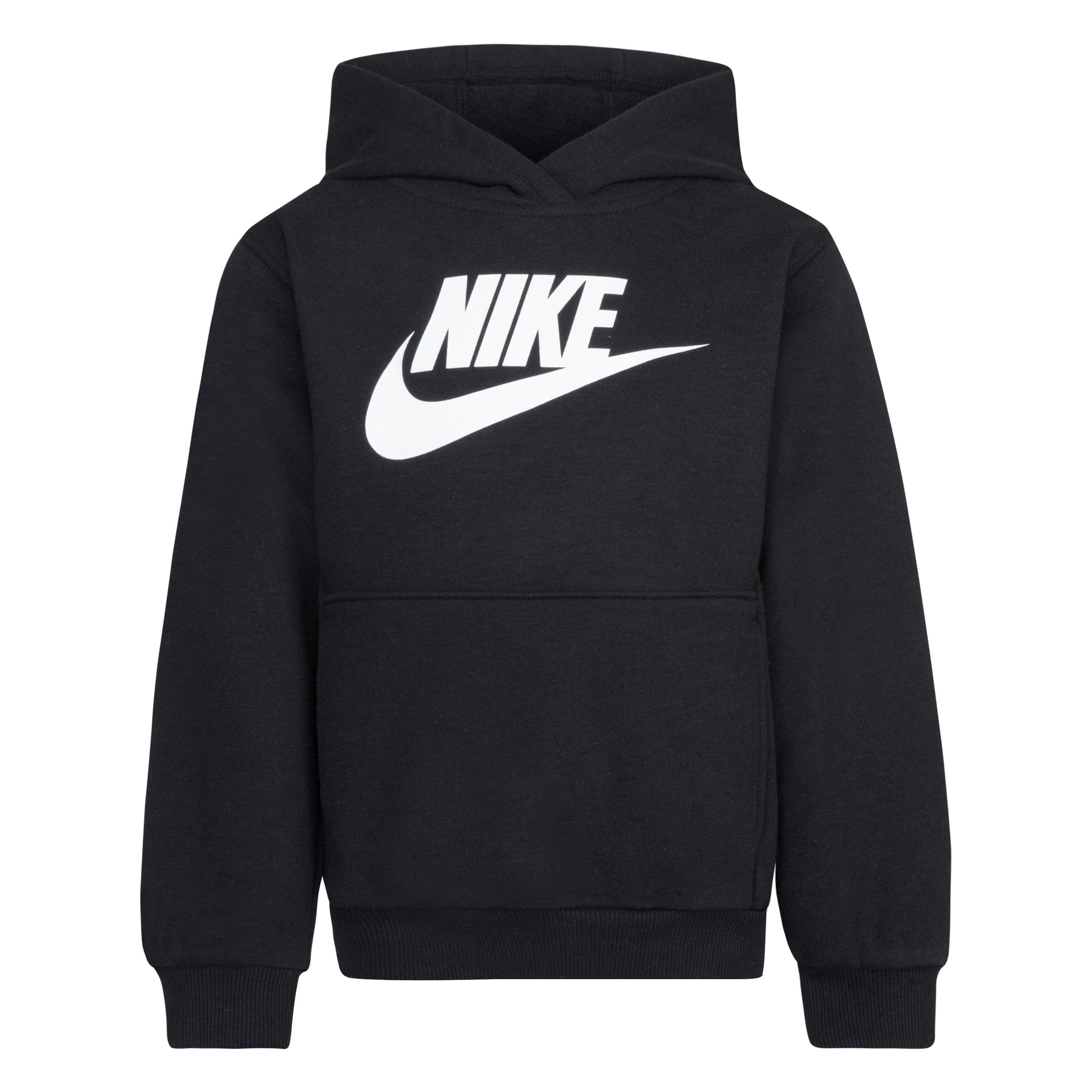 Nike Little Kids' Sportswear Club Fleece HBR Hoodie - Black - BLACK Thumbnail View 4