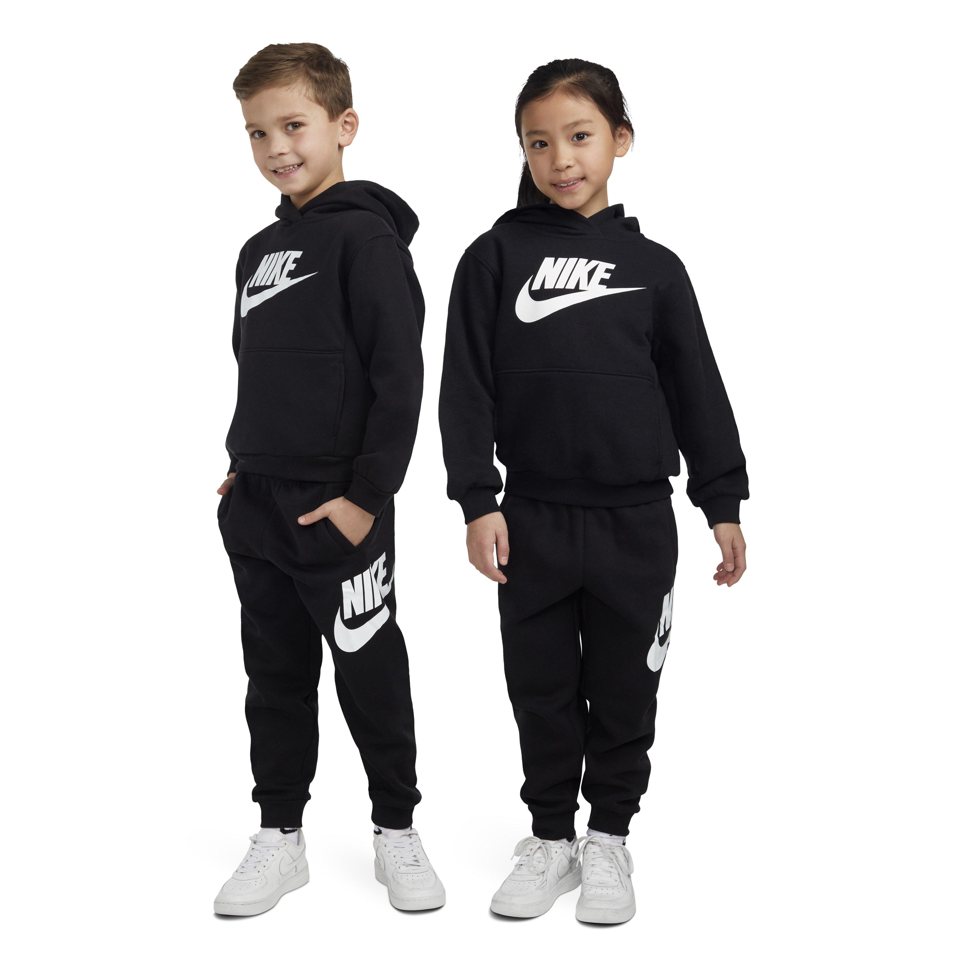 Nike Little Kids' Sportswear Club Fleece HBR Hoodie - Black - BLACK Thumbnail View 6