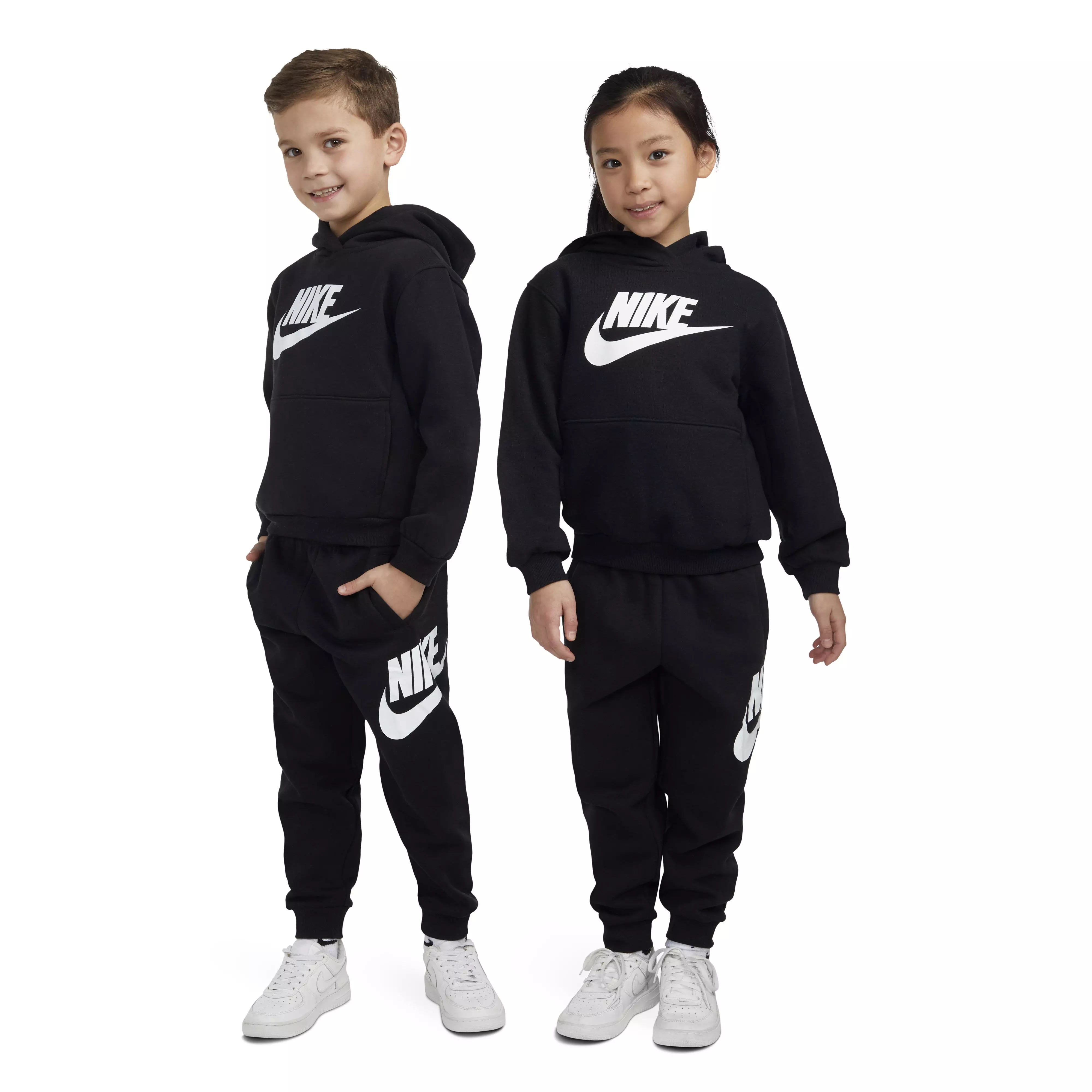 Nike Little Kids' Sportswear Club Fleece HBR Hoodie - Black - BLACK