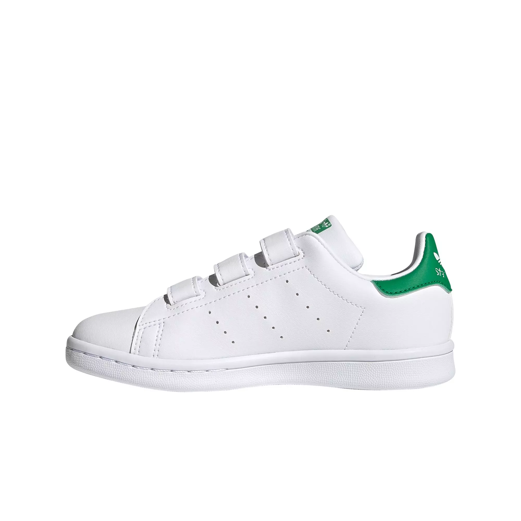 adidas Originals Stan Smith Velcro "White/Green" Preschool Boys' Shoe - WHITE/GREEN
