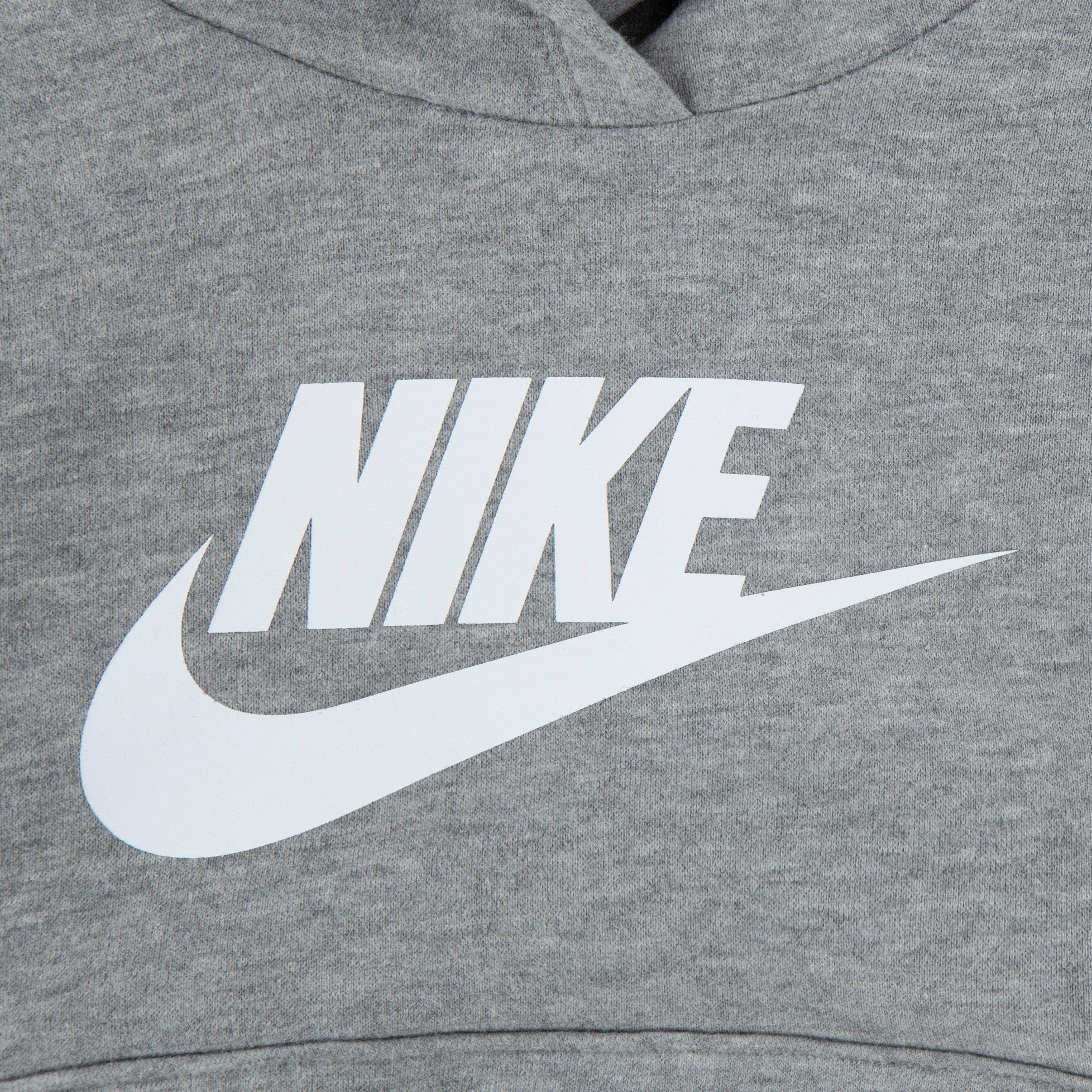 Nike Toddler Sportswear Club Fleece HBR Hoodie -Dk Grey - DK GREY Thumbnail View 3