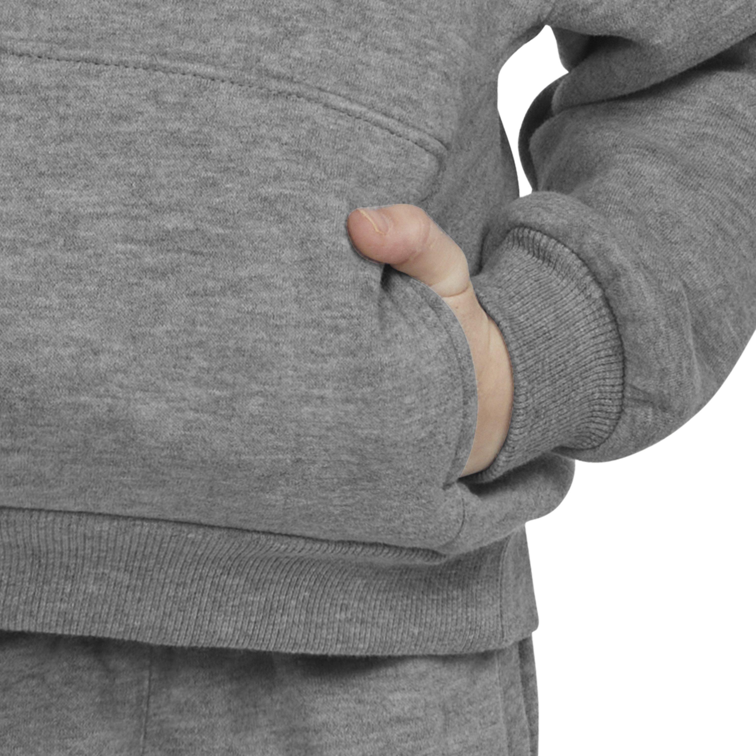 Nike Toddler Sportswear Club Fleece HBR Hoodie - Dk Grey - DK GREY Thumbnail View 4