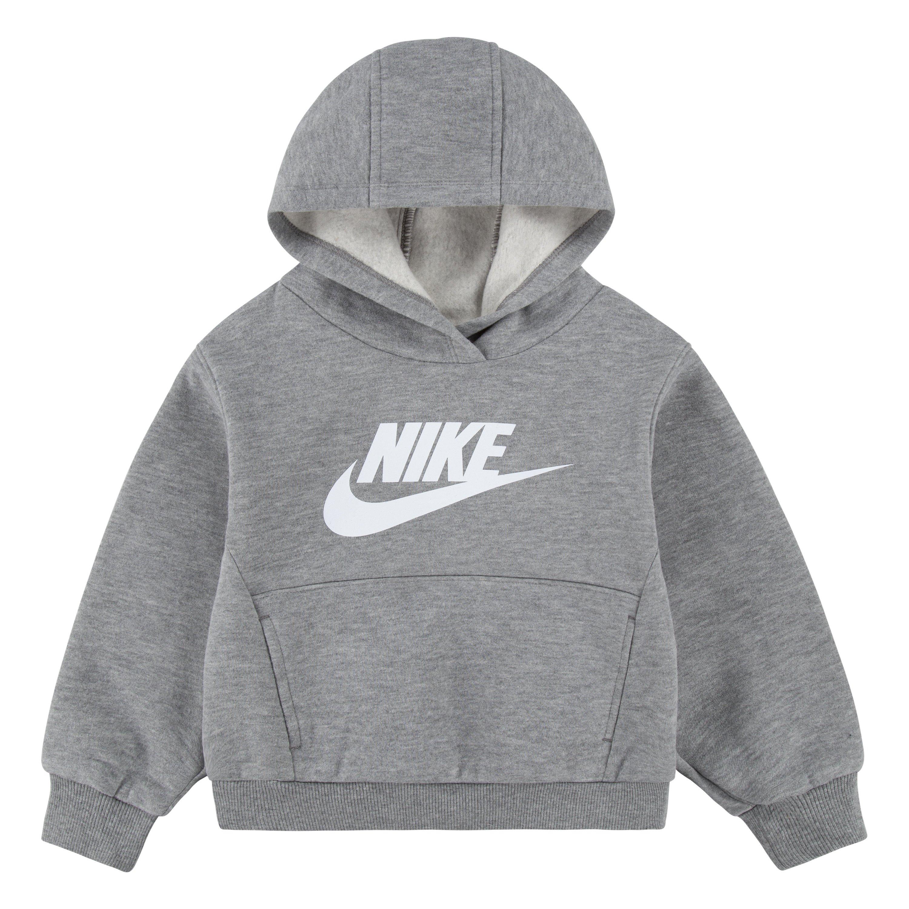 Nike Toddler Sportswear Club Fleece HBR Hoodie -Dk Grey - DK GREY Thumbnail View 5