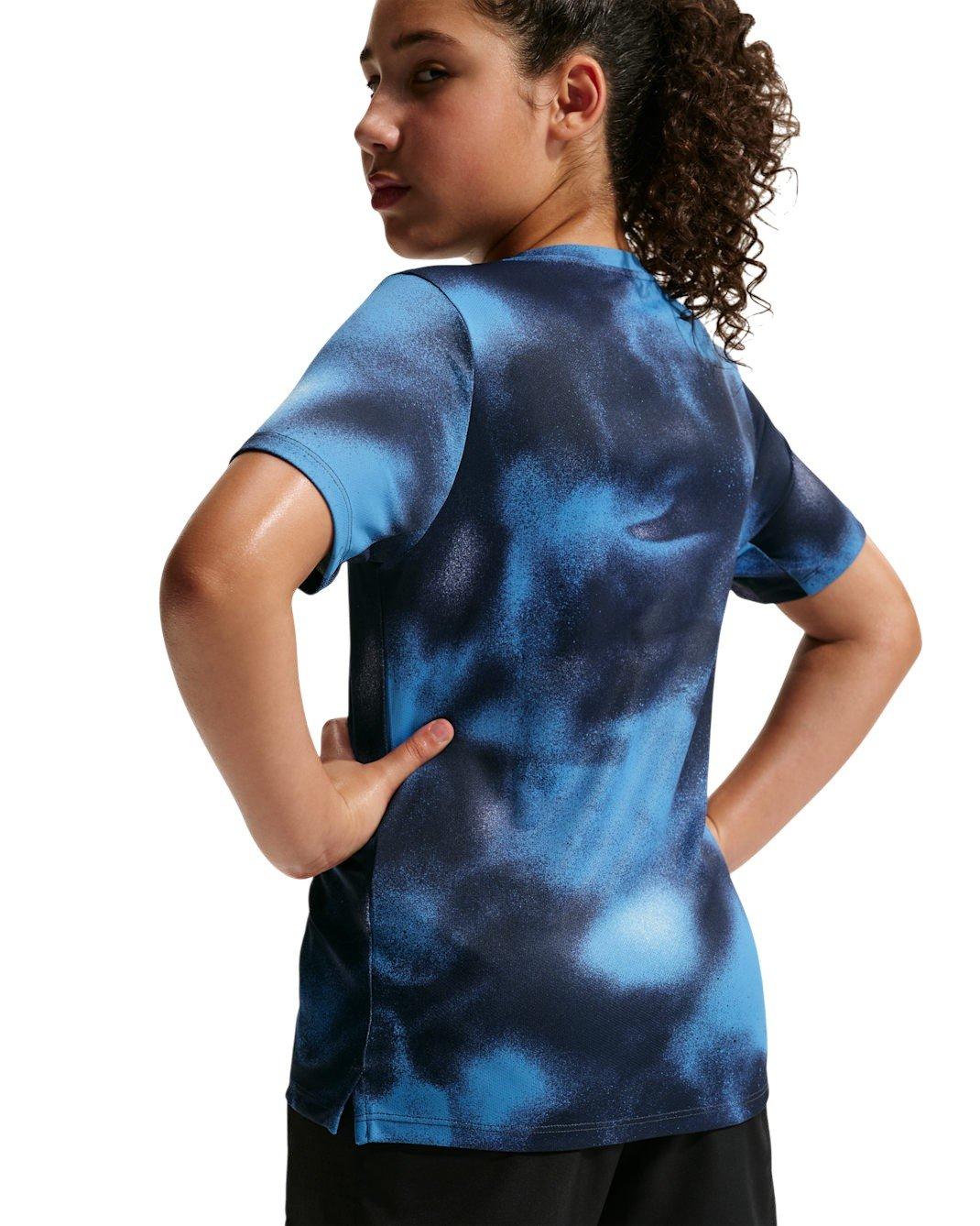 Nike Miler Dri-FIT Big Kids' Blue/Navy Short Sleeve Running Top
