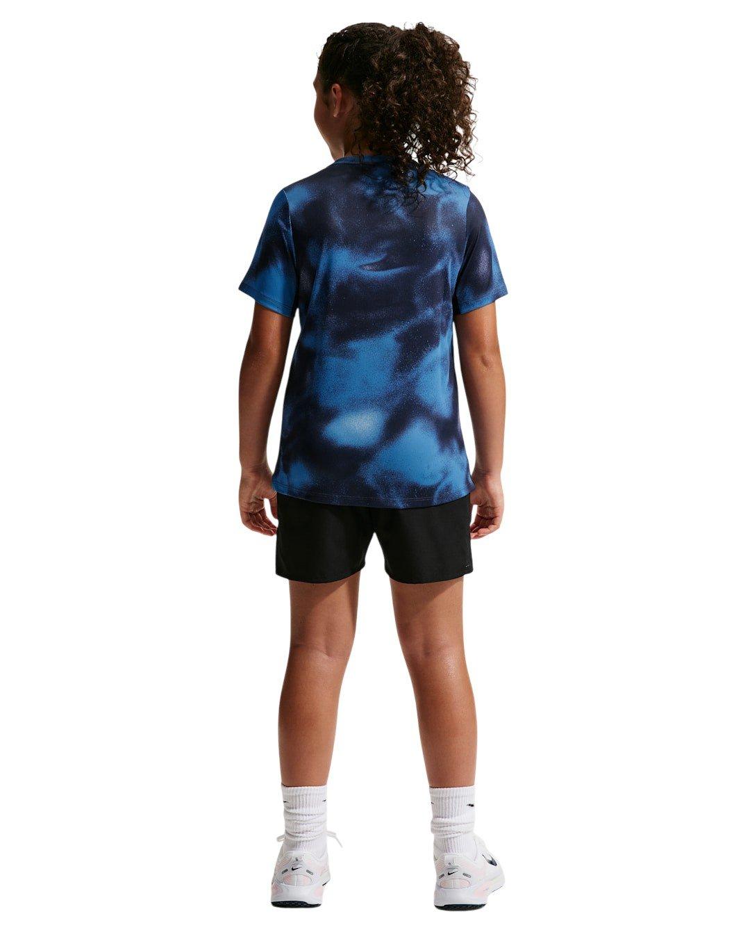 Nike Miler Dri-FIT Big Kids' Blue/Navy Short Sleeve Running Top