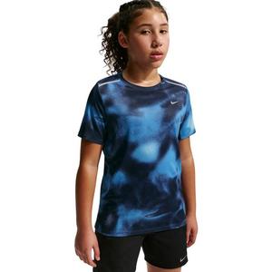 Nike Big Kids' Miler Dri-FIT Short Sleeve Running Top - Blue/Navy