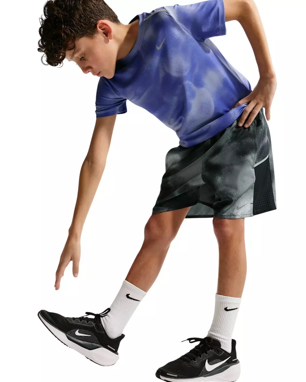 Nike Big Boys' Miler Dri-FIT Shorts - Black - BLACK