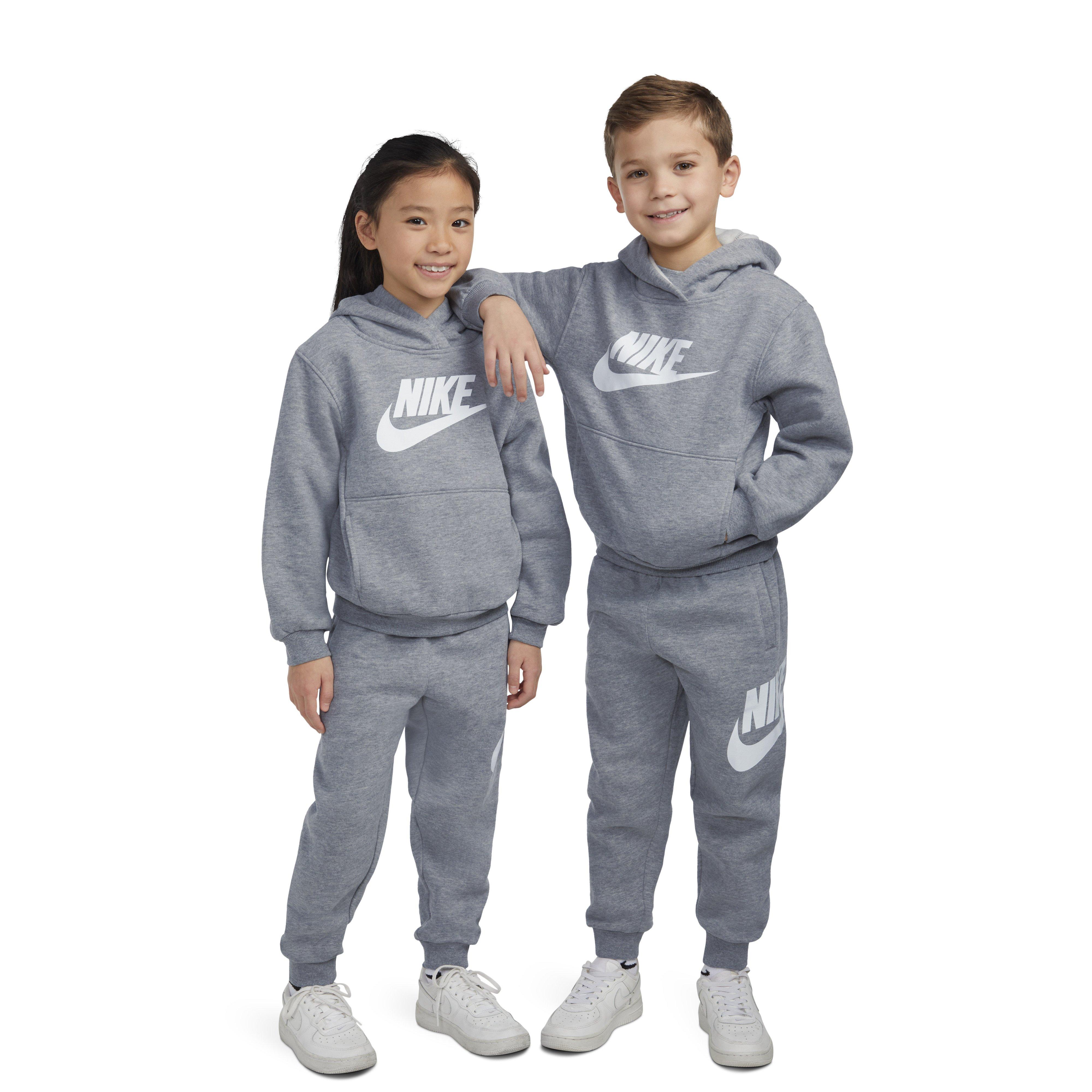 Nike Little Kids' Sportswear Club Fleece HBR Hoodie - Dk Grey - DK GREY Thumbnail View 3