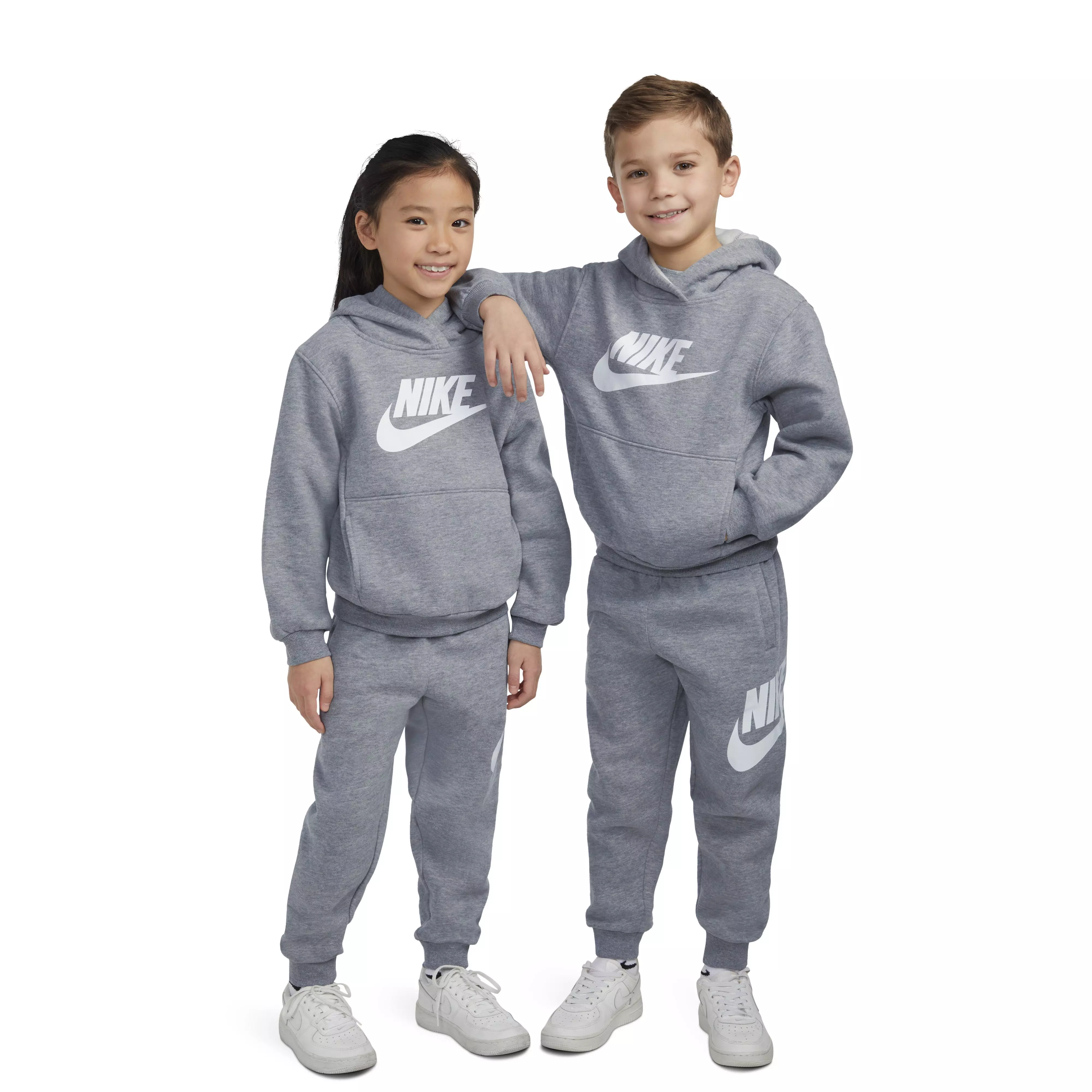 Nike Little Kids' Sportswear Club Fleece HBR Hoodie -Dk Grey - DK GREY
