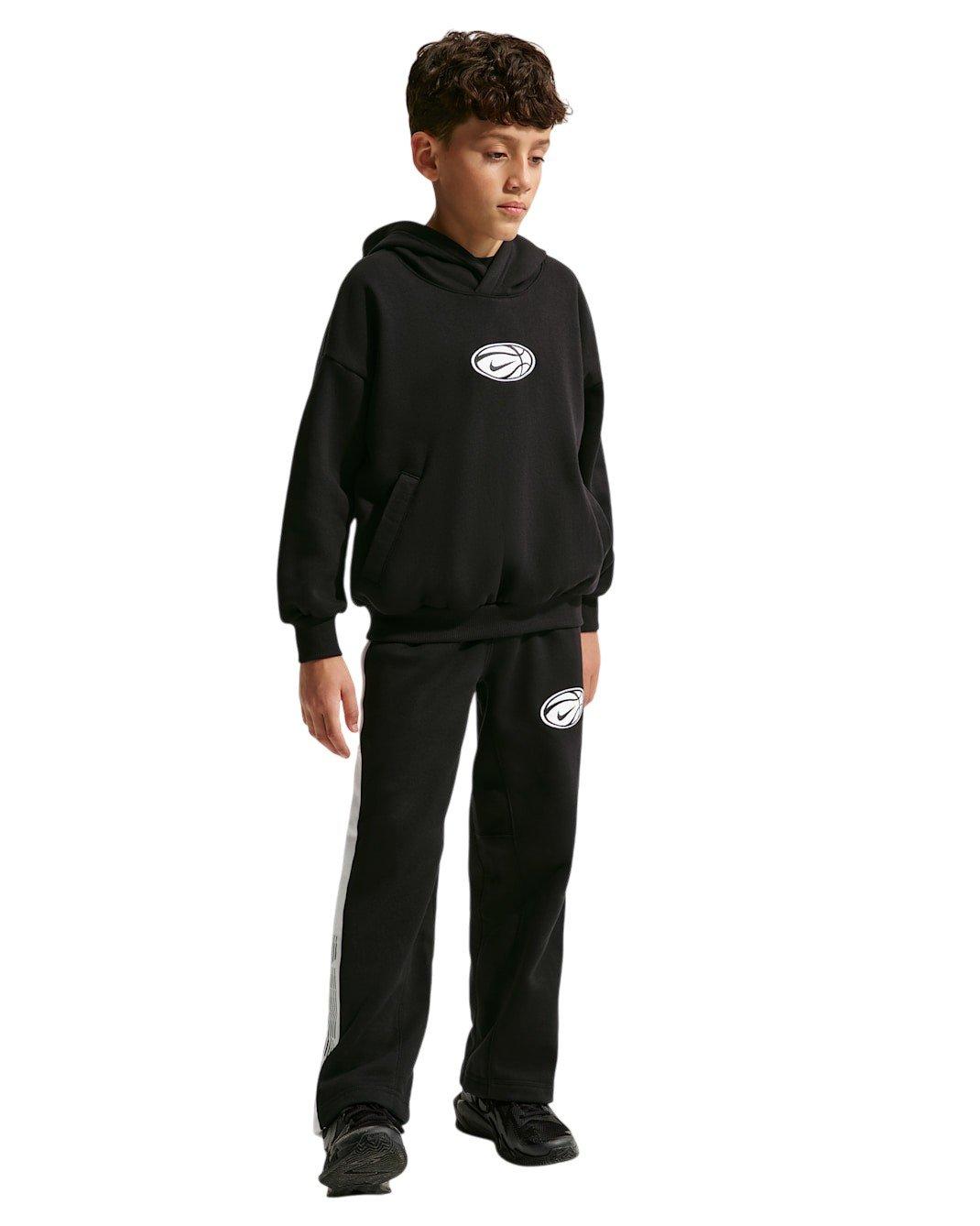 Nike Big Kids' Dri-FIT Basketball Hoodie - Black - BLACK Thumbnail View 6