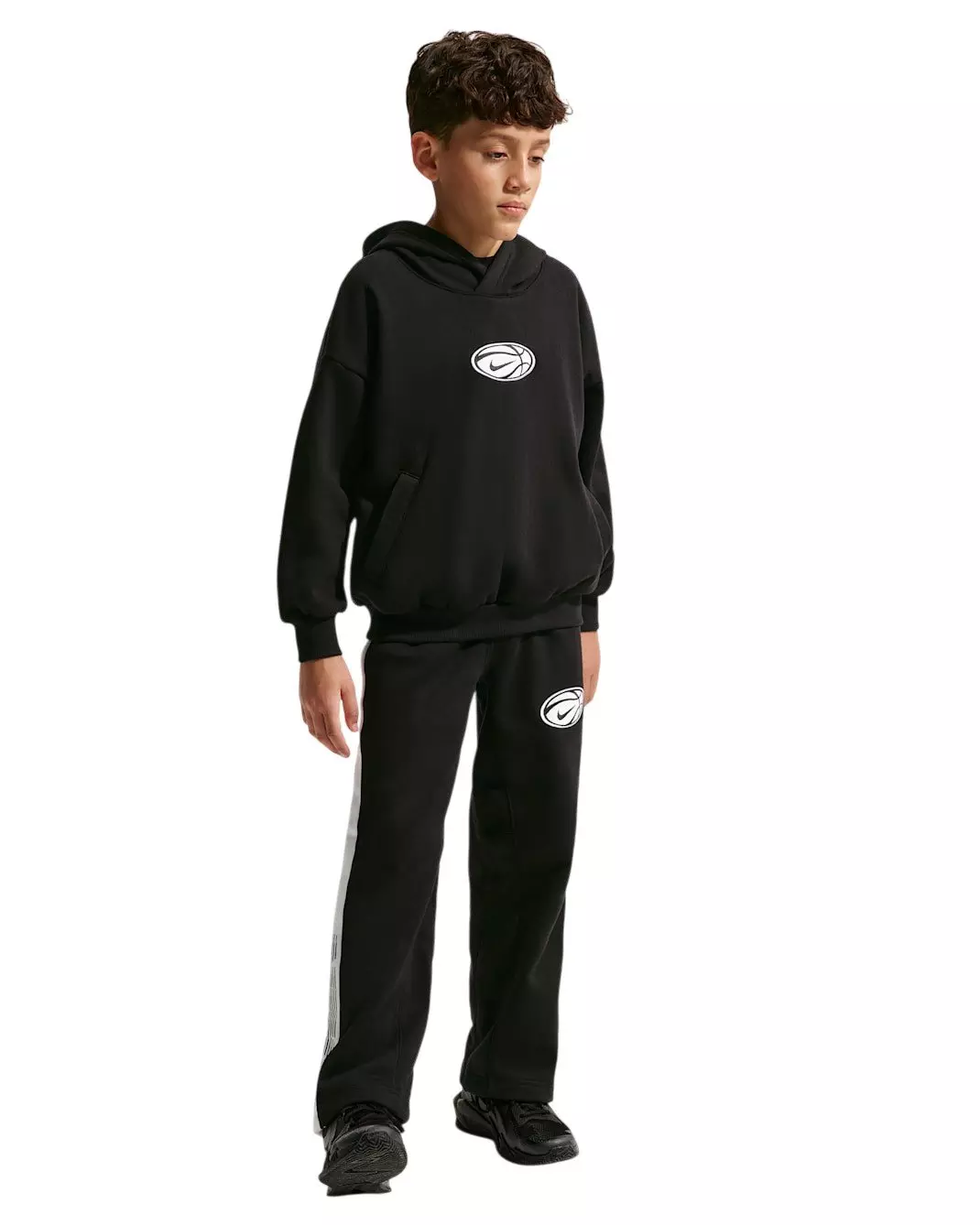 Nike Big Kids' Dri-FIT Basketball Hoodie - Black - BLACK