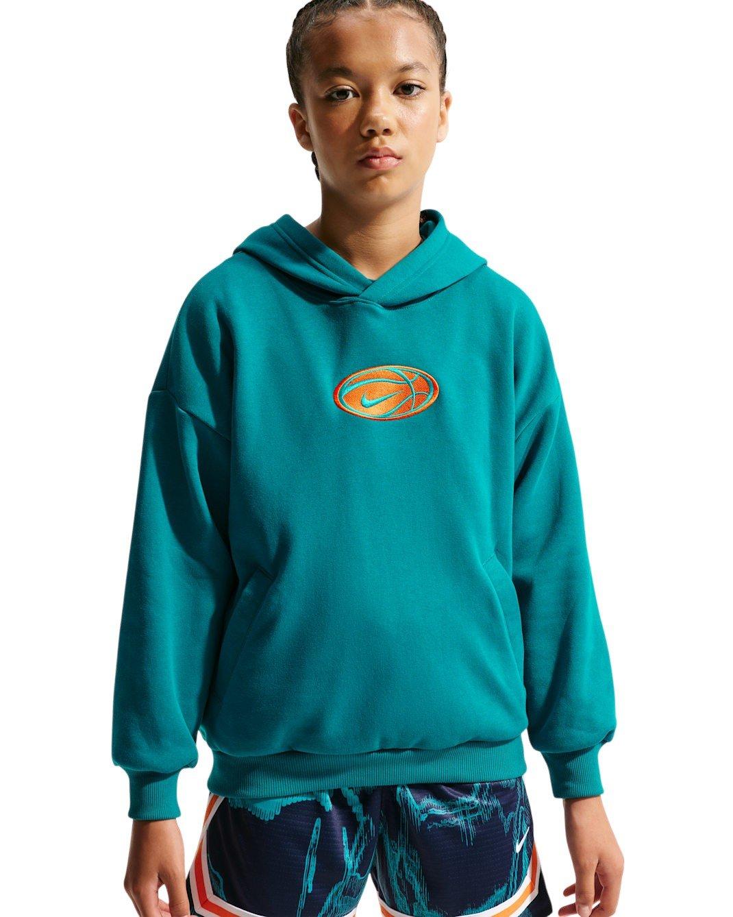 Nike Dri-FIT Big Kids' Teal Basketball Hoodie