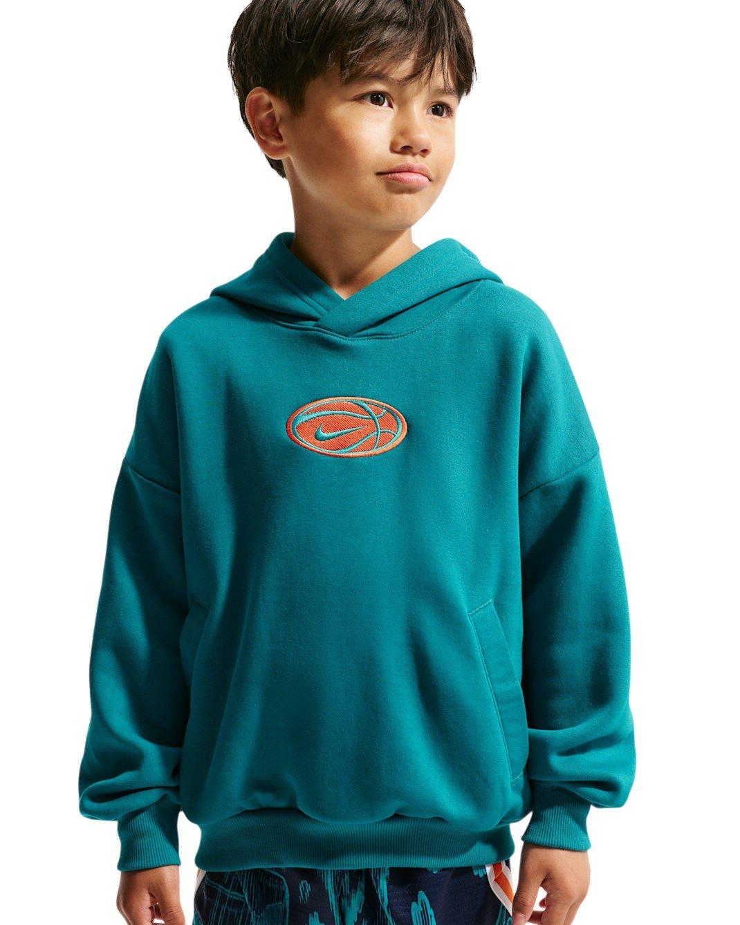 Nike Dri-FIT Big Kids' Teal Basketball Hoodie