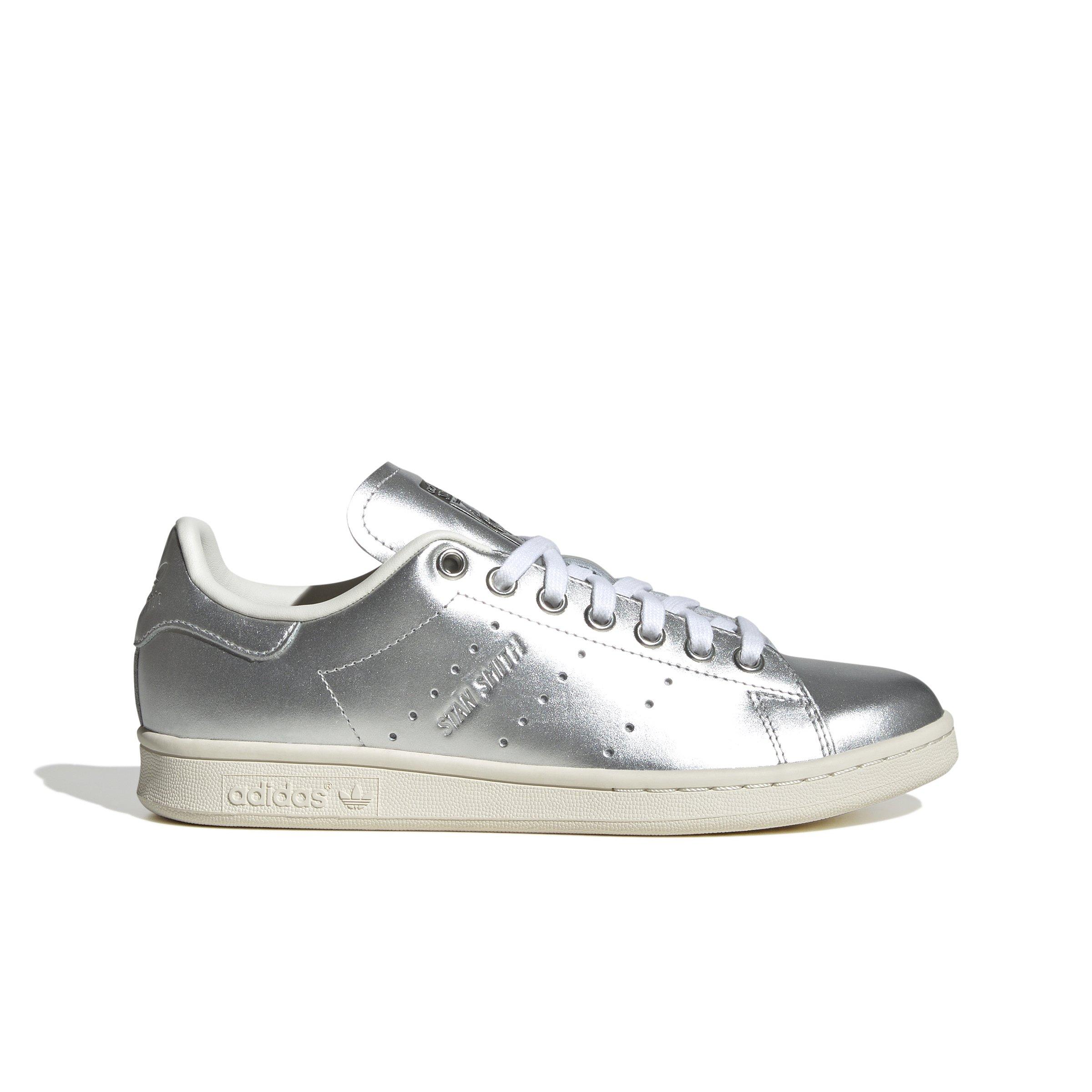 adidas Originals Stan Smith "Silver Metallic/Silver Metallic/Core Black" Women's Shoe - SILVER/SILVER/BLACK Thumbnail View 1