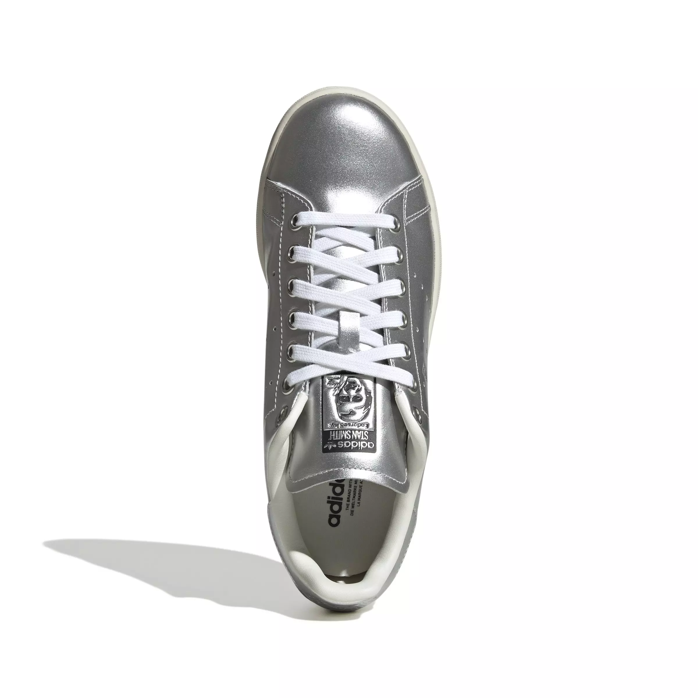adidas Originals Stan Smith "Silver Metallic/Silver Metallic/Core Black" Women's Shoe - SILVER/SILVER/BLACK