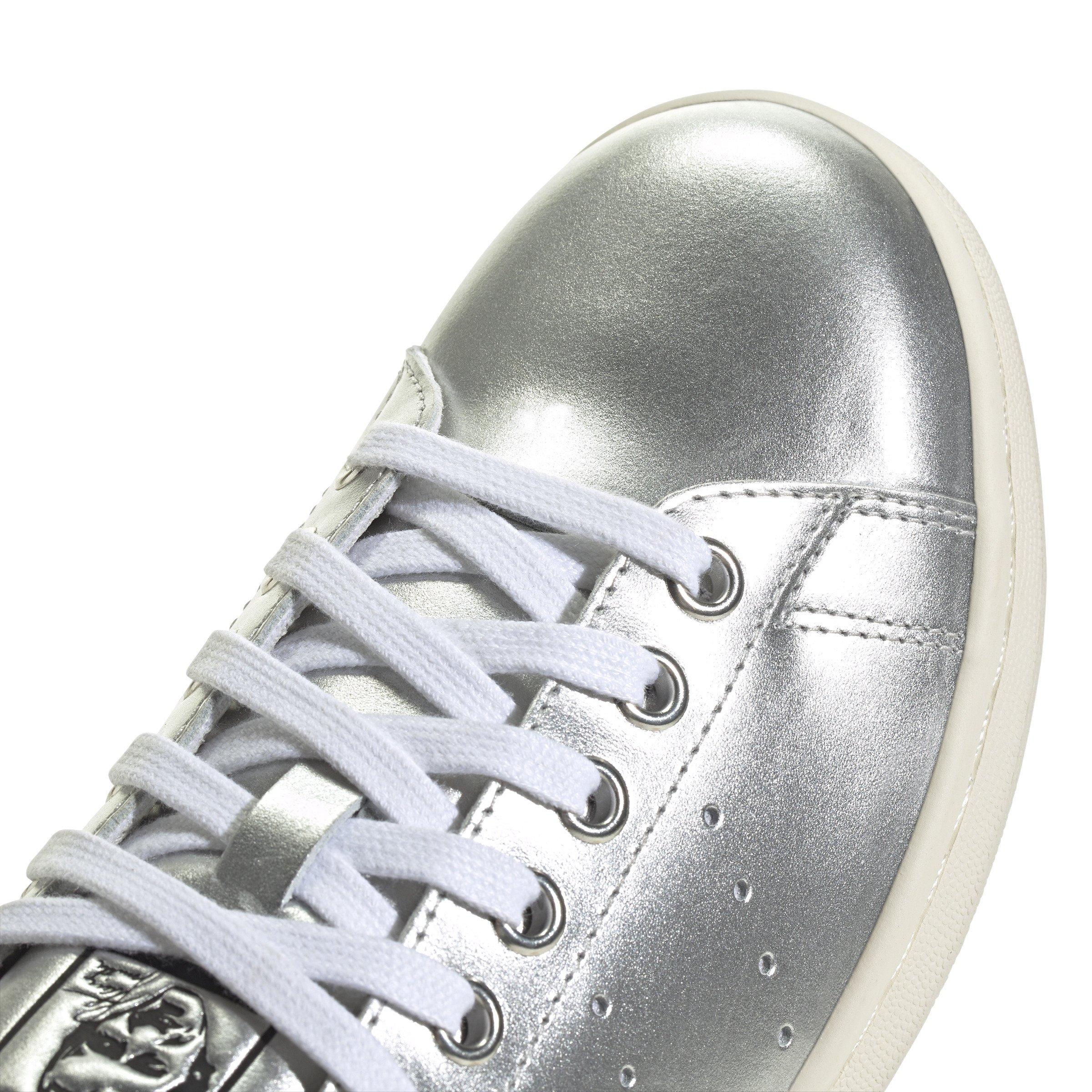 adidas Originals Stan Smith "Silver Metallic/Silver Metallic/Core Black" Women's Shoe - SILVER/SILVER/BLACK Thumbnail View 7