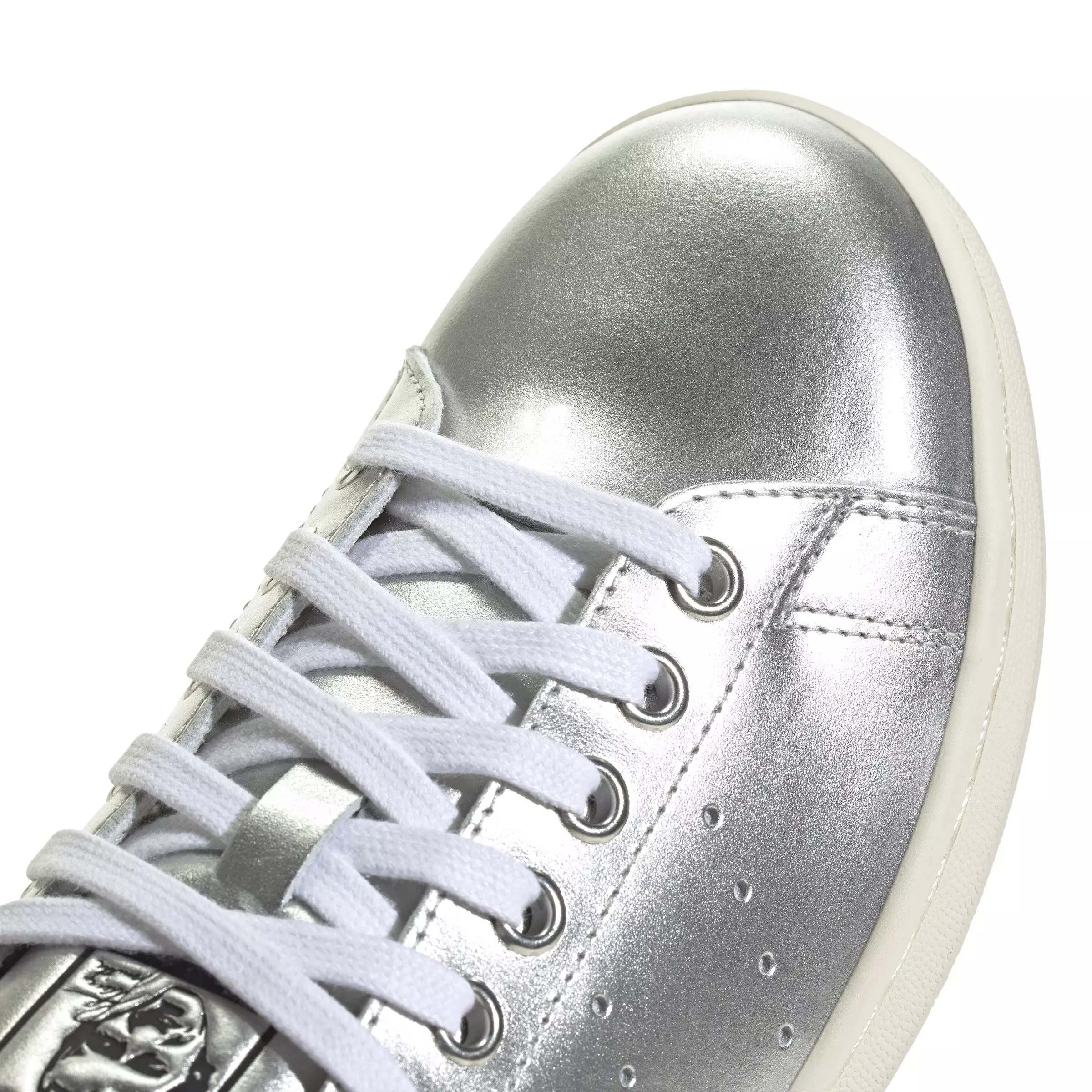 adidas Originals Stan Smith "Silver Metallic/Silver Metallic/Core Black" Women's Shoe - SILVER/SILVER/BLACK