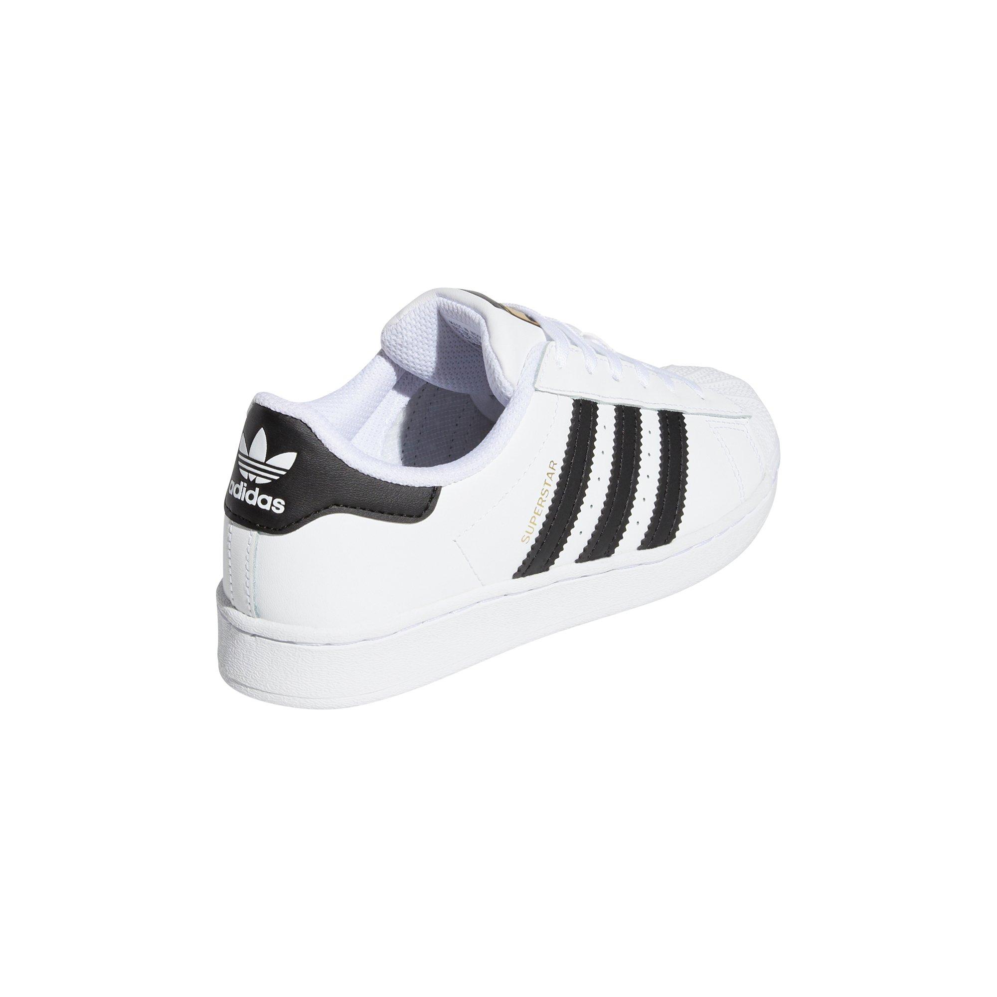 adidas Originals Superstar "White/Black" Preschool Boys' Shoe - BLACK/WHITE Thumbnail View 4