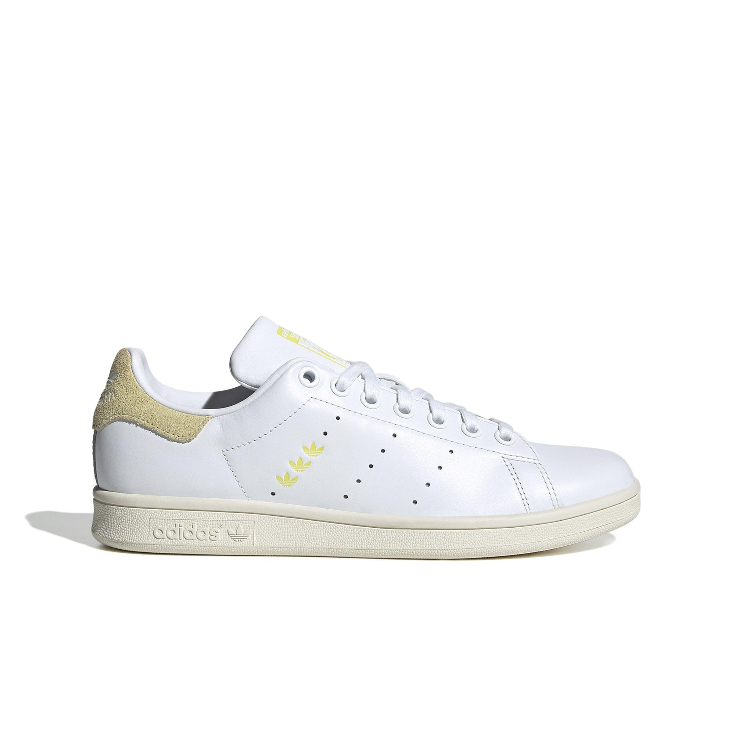 adidas Originals Stan Smith "Ftwr White/Powder Yellow/Pure Sulfur" Women's Shoe - WHITE/YELLOW/SULFUR Thumbnail View 1
