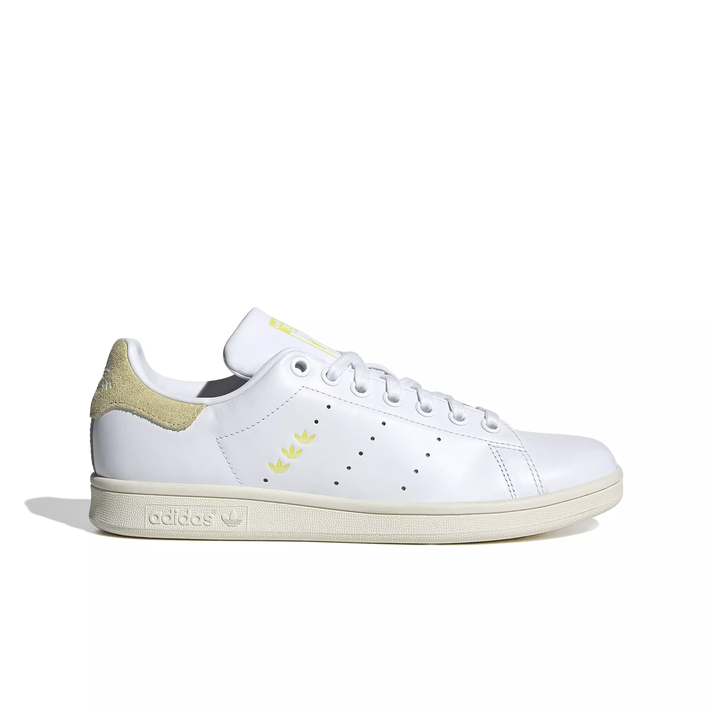 adidas Originals Stan Smith "Ftwr White/Powder Yellow/Pure Sulfur" Women's Shoe - WHITE/YELLOW/SULFUR