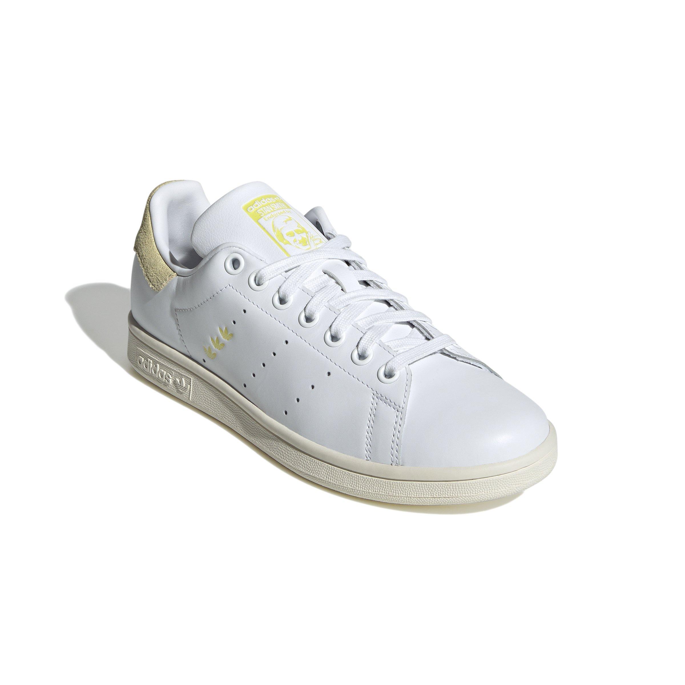 adidas Originals Stan Smith "Ftwr White/Powder Yellow/Pure Sulfur" Women's Shoe - WHITE/YELLOW/SULFUR Thumbnail View 3