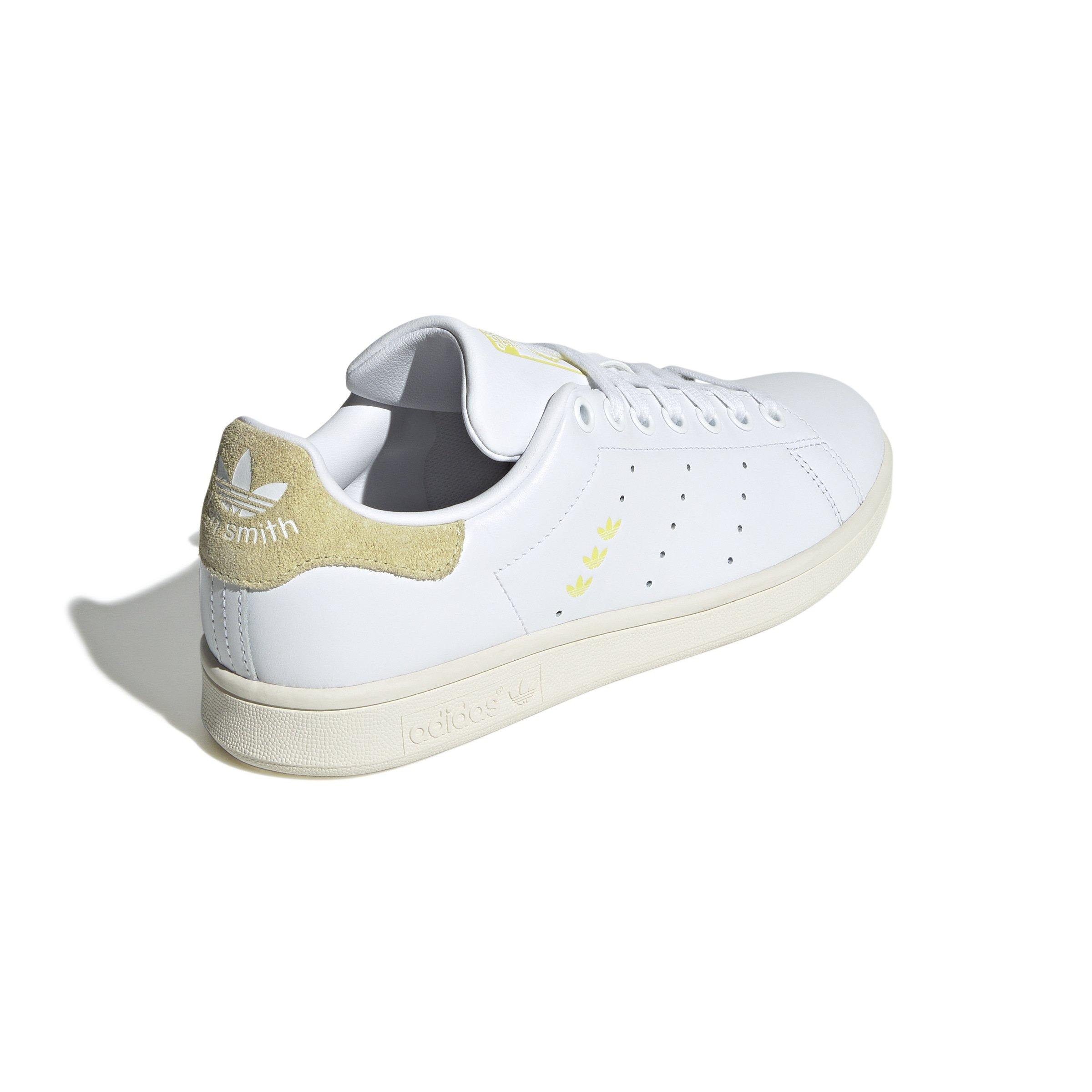 adidas Originals Stan Smith "Ftwr White/Powder Yellow/Pure Sulfur" Women's Shoe - WHITE/YELLOW/SULFUR Thumbnail View 4
