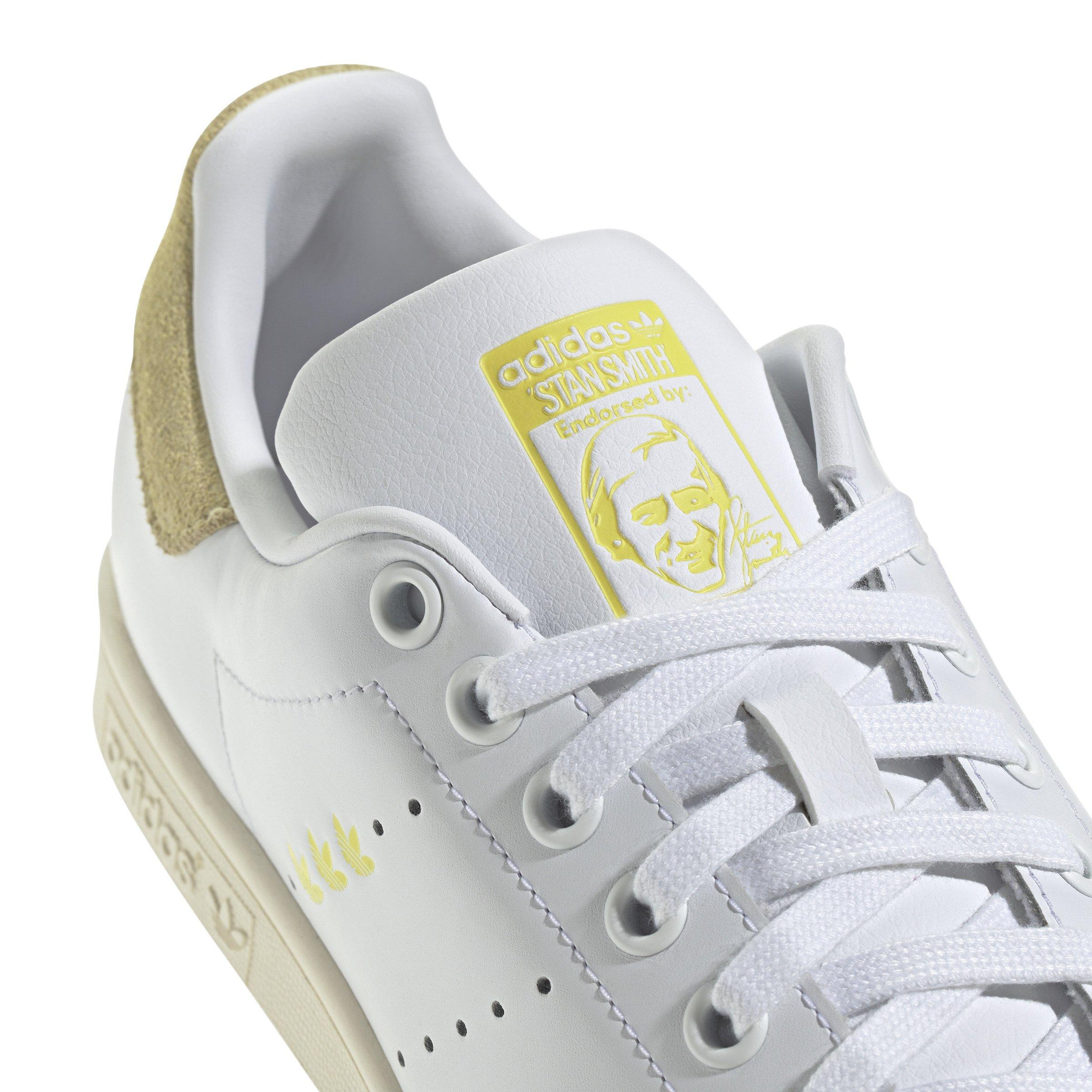 adidas Originals Stan Smith "Ftwr White/Powder Yellow/Pure Sulfur" Women's Shoe - WHITE/YELLOW/SULFUR Thumbnail View 7
