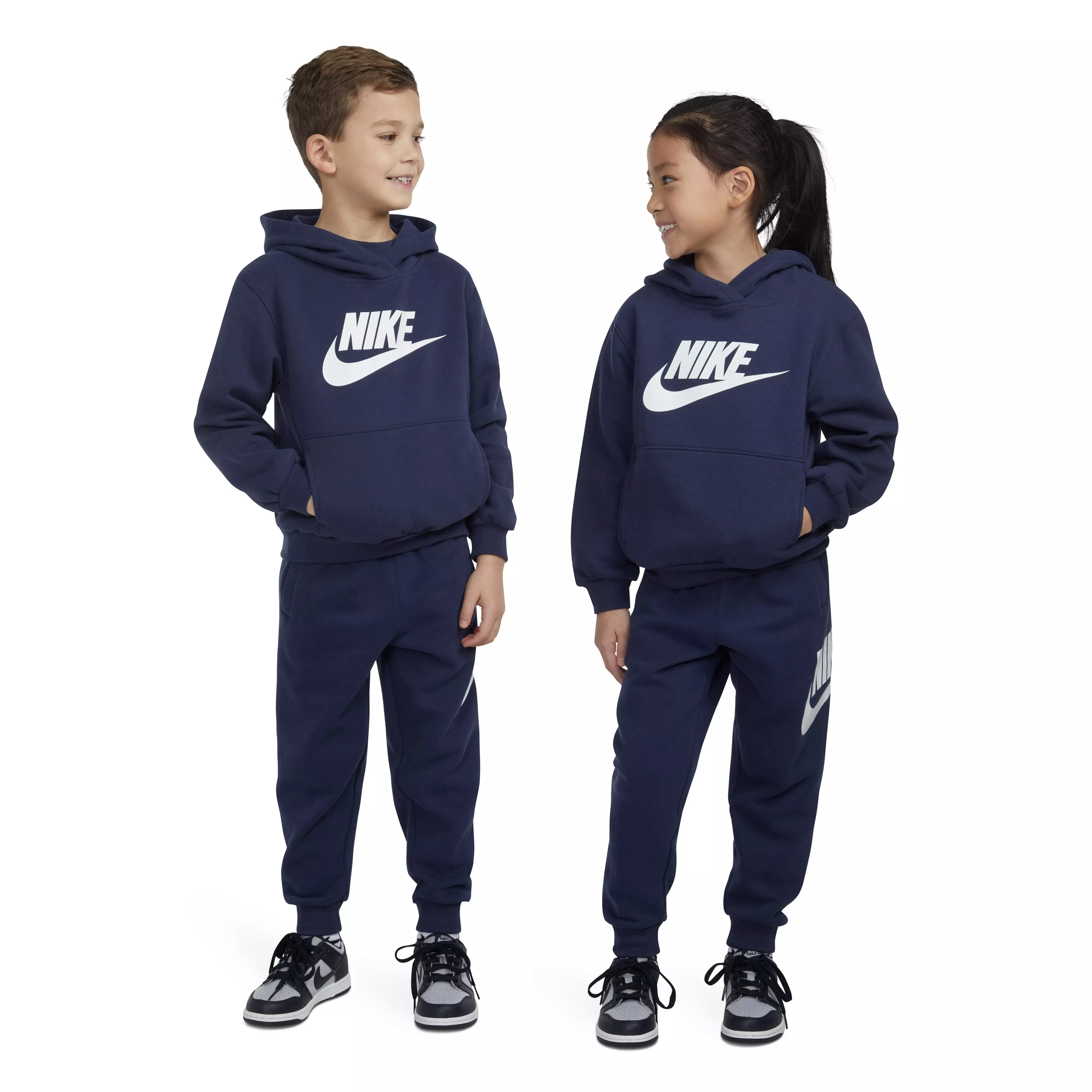 Nike Little Kids' Sportswear Club Fleece HBR Hoodie - Navy - NAVY