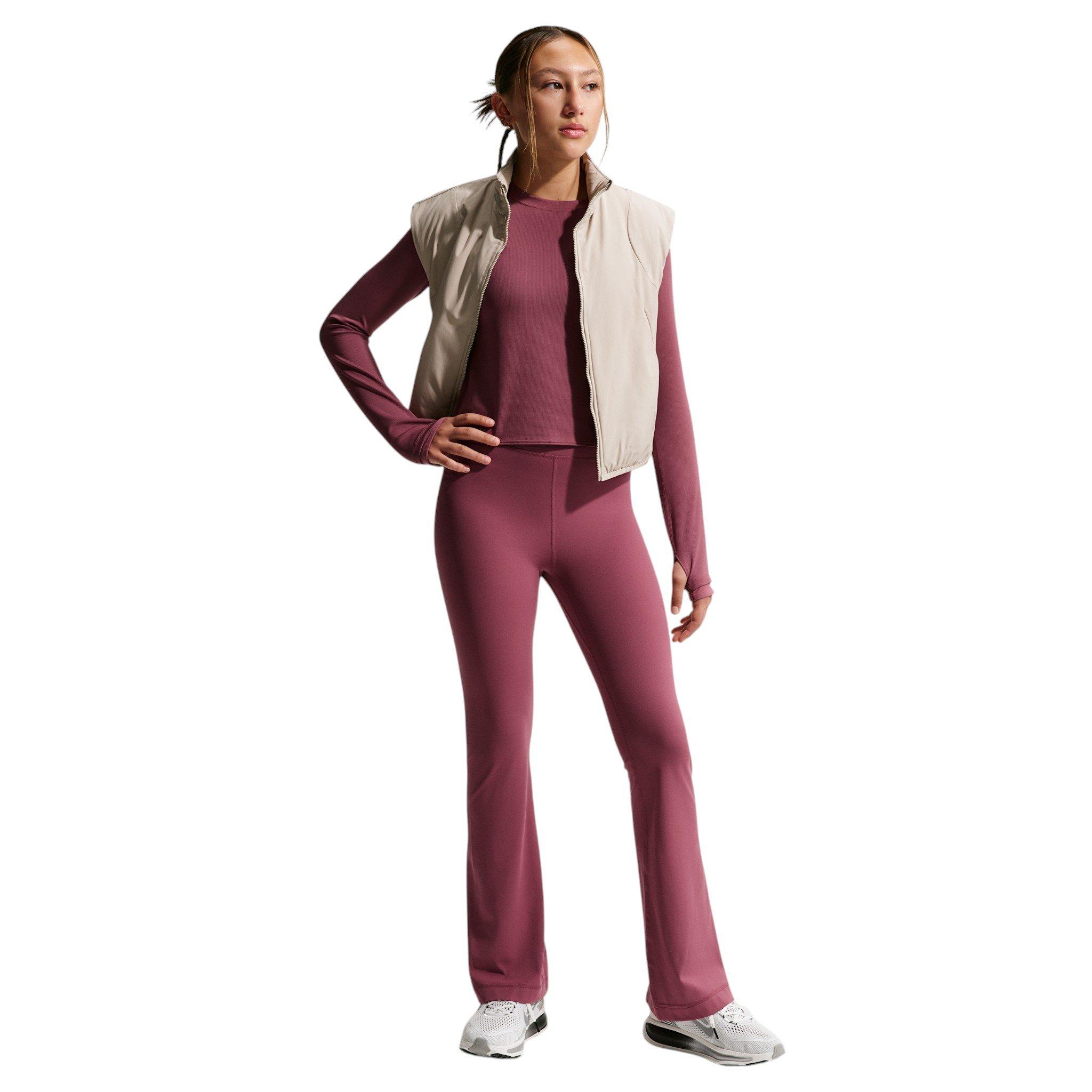 Nike MAVN Big Girls' Pink Smoke High-Waisted Leggings