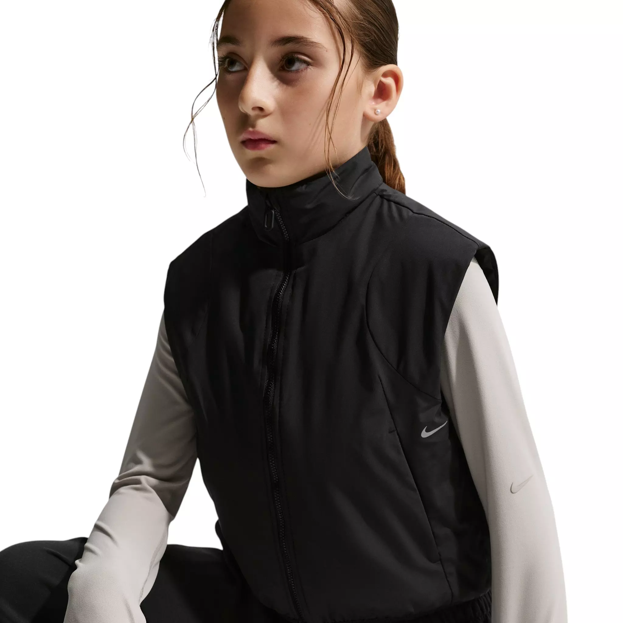Nike Big Girls' MAVN STORM-Fit Gilet Vest - Black - BLACK