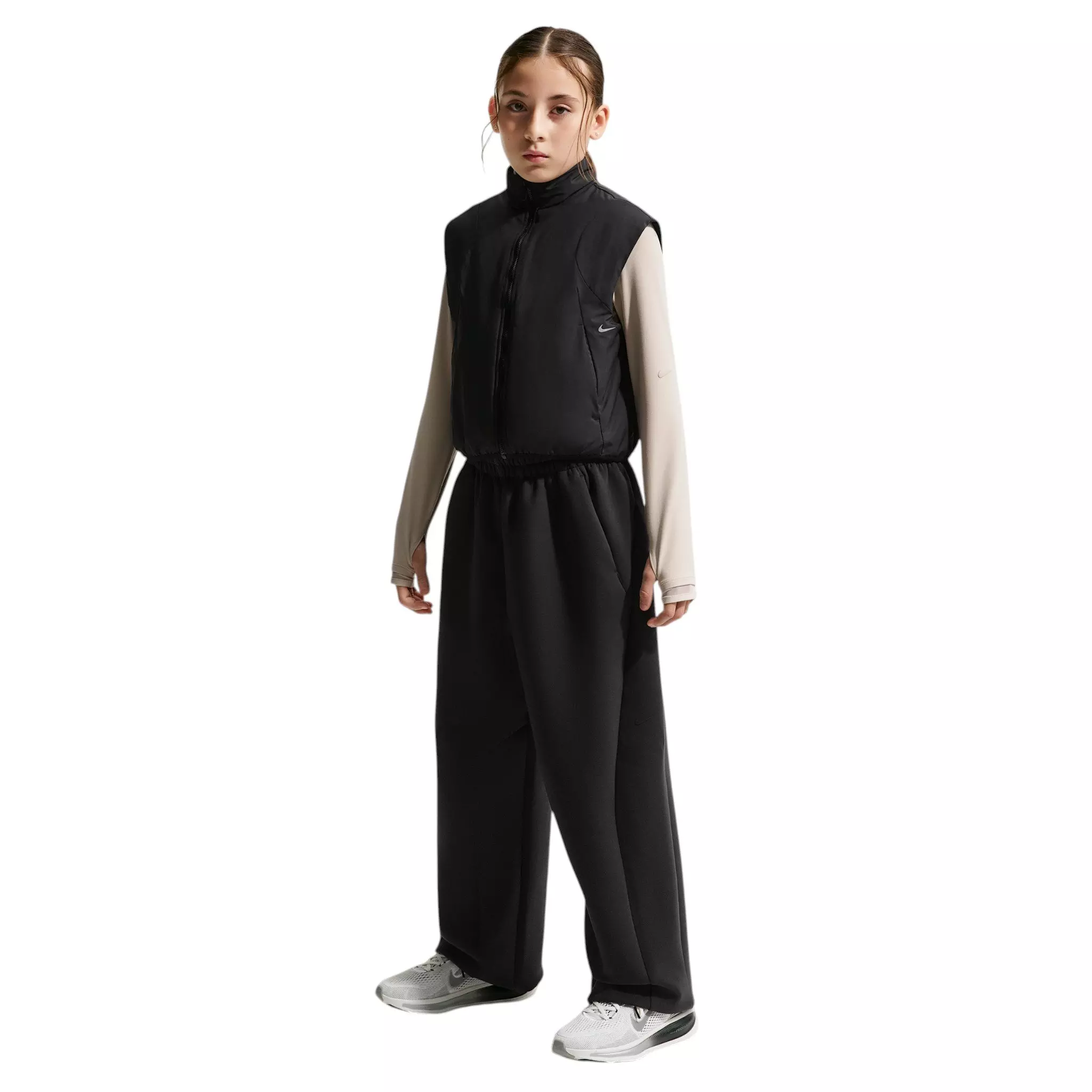 Nike Big Girls' MAVN STORM-Fit Gilet Vest - Black - BLACK